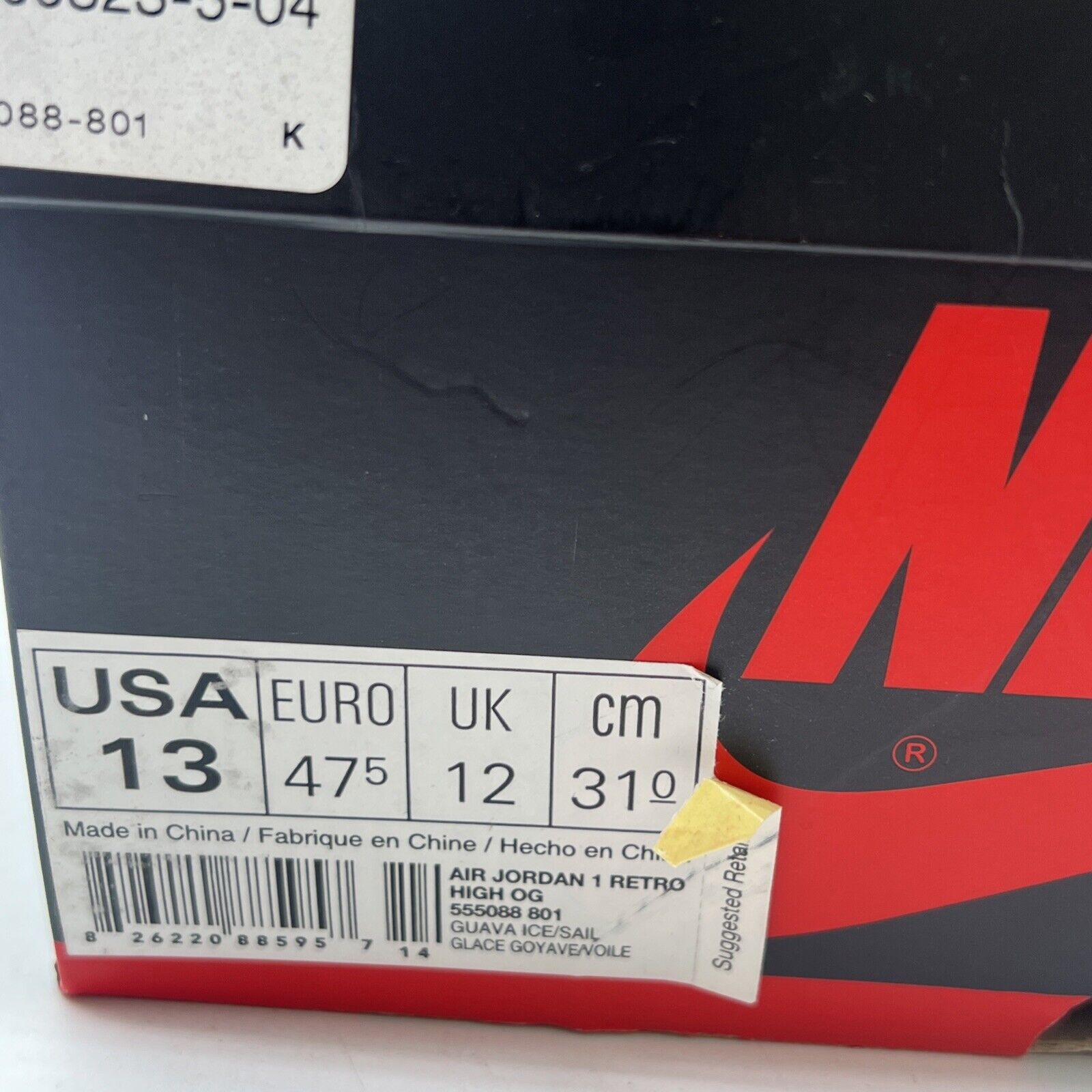Size 13 - Air Jordan 1 Retro OG High Guava Ice (555088-801)