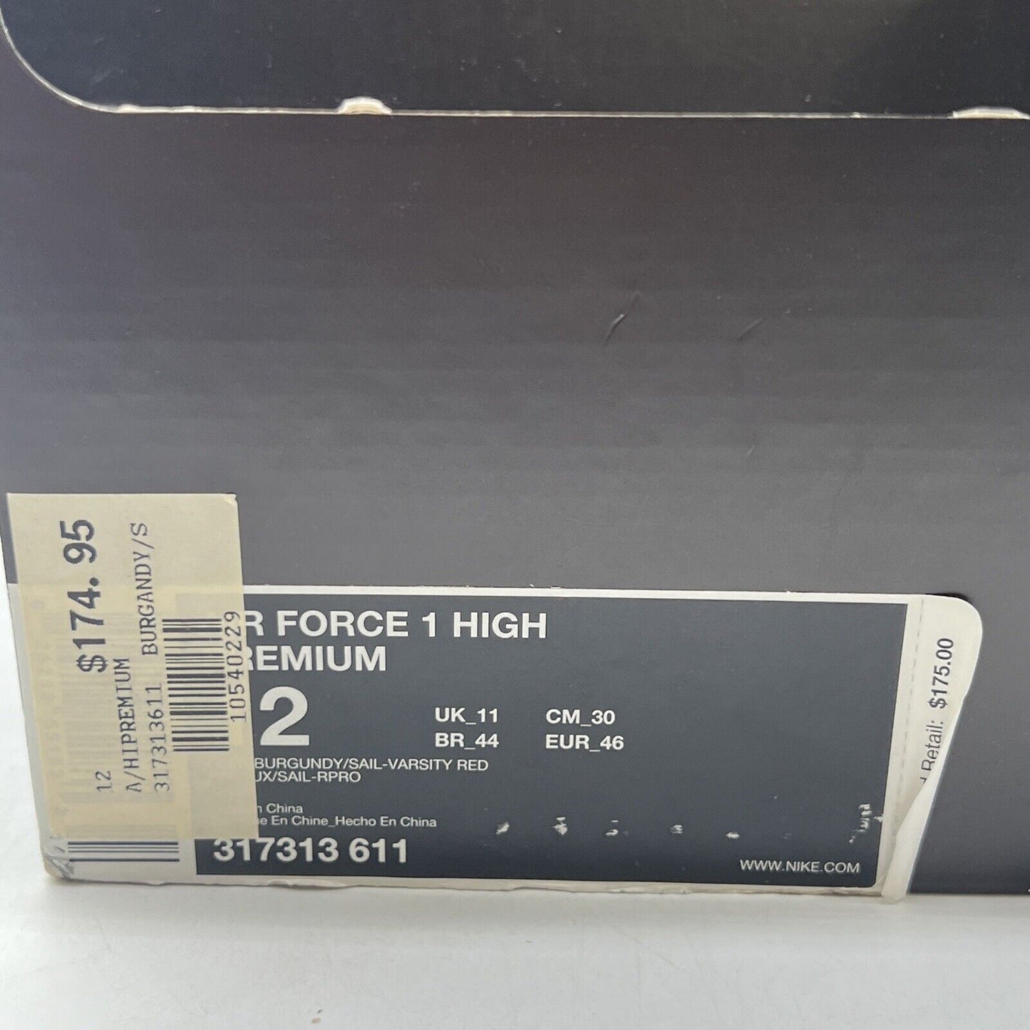 Size 12 - Nike Air Force 1 Premium High Barkley Pack (317313-611)