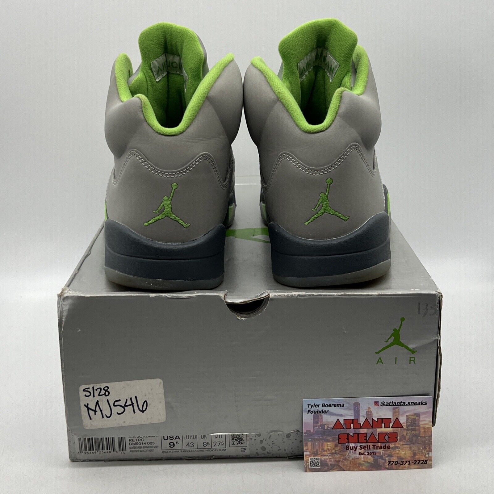 Size 9.5 - Jordan 5 Retro Green Bean Grey Icey (DM9014-003)