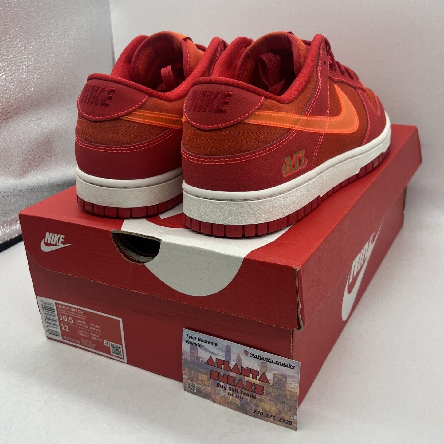 Size 10.5 - Nike Dunk Low Atlanta 2023 Brand New Og All