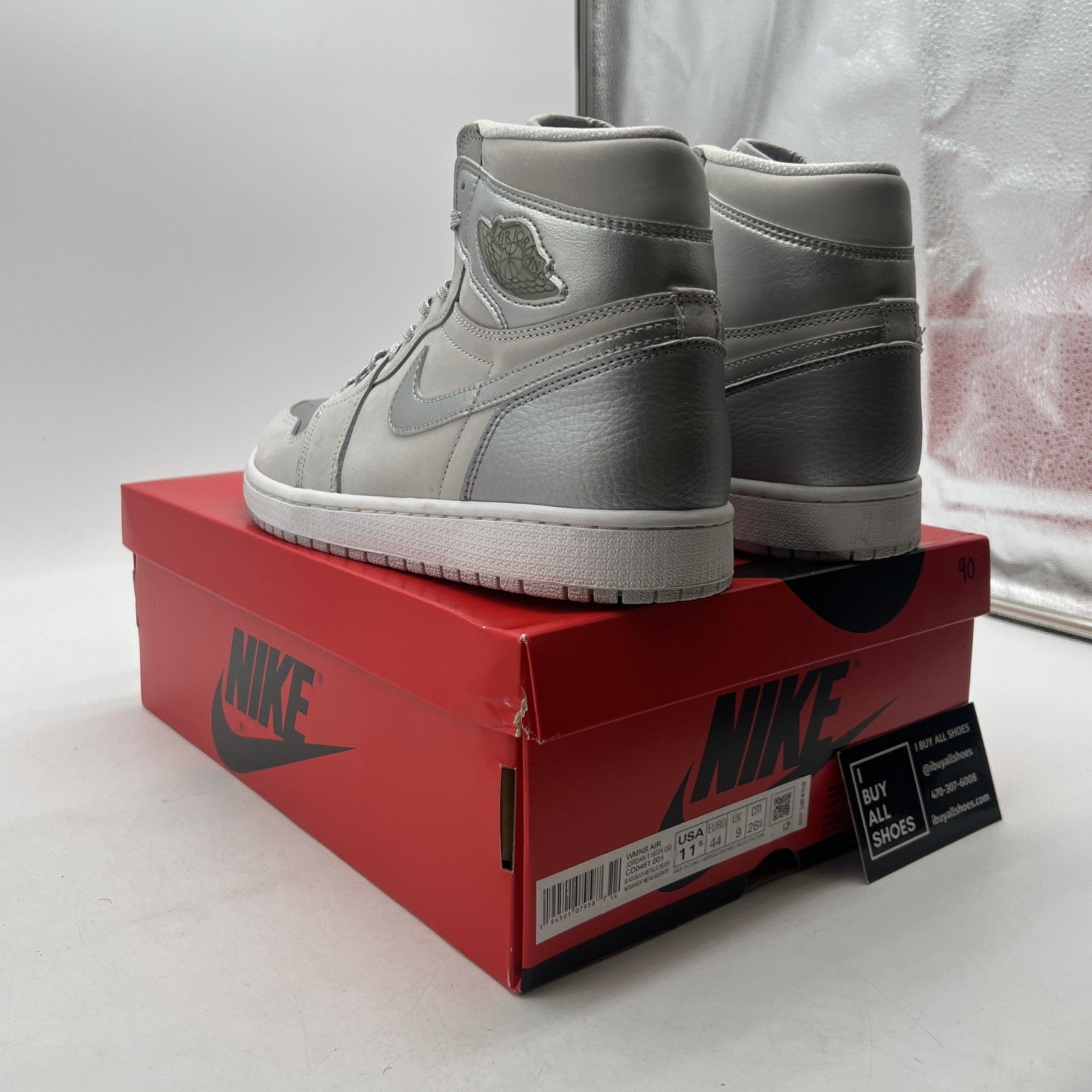 Size 11.5W - Air Jordan 1 High OG Metallic Silver (CD0461-001)