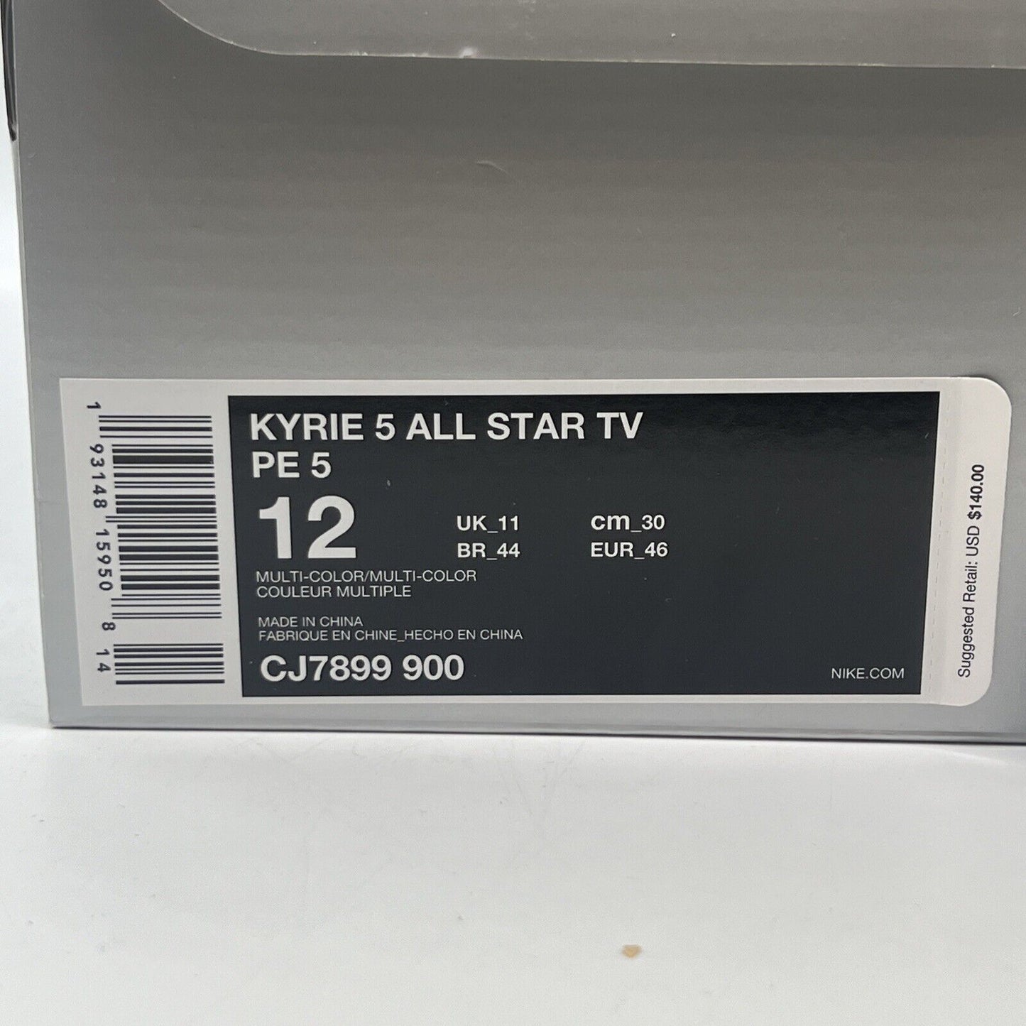 Size 12 - Nike ROKIT x Kyrie 5 All Star Brand New Og All Black Grey Blue DS