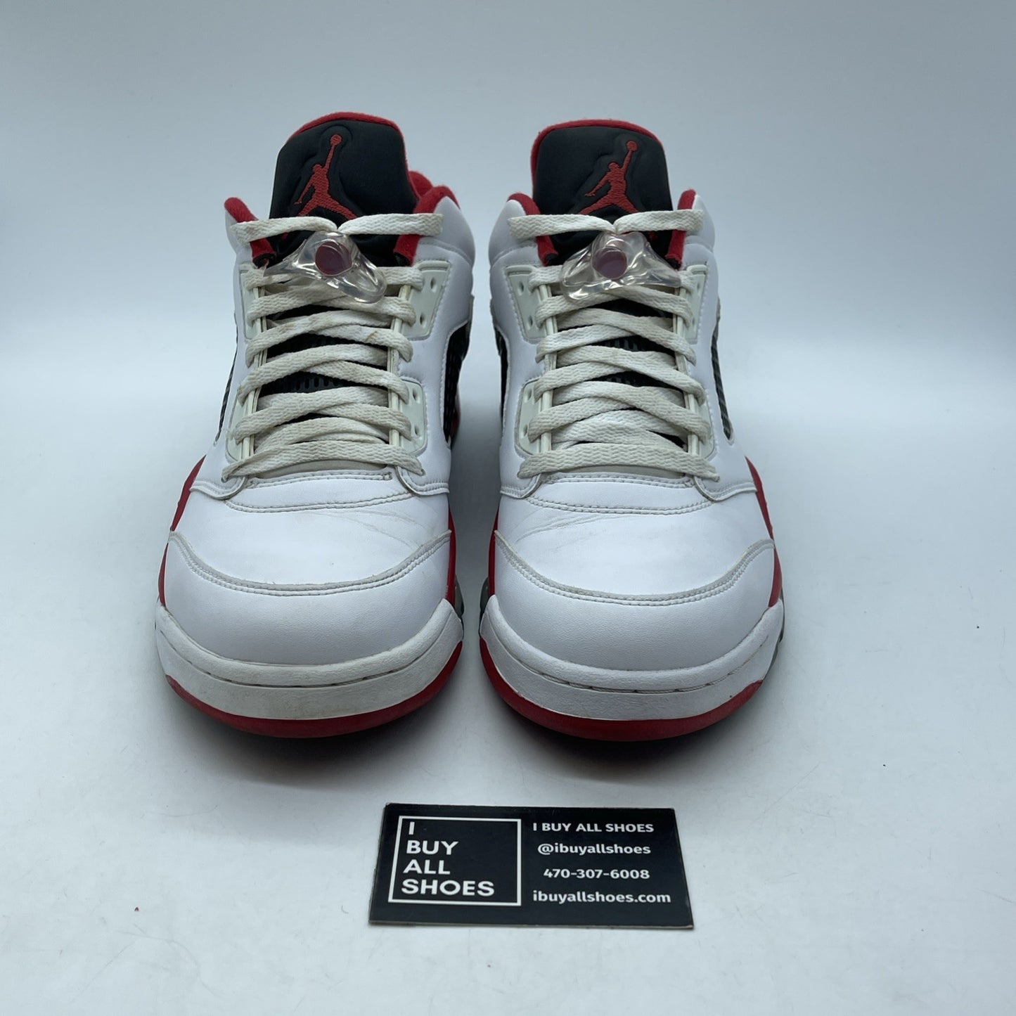 Size 11 - Air Jordan 5 Retro 2016 Low Fire Red White Leather (819171-101)