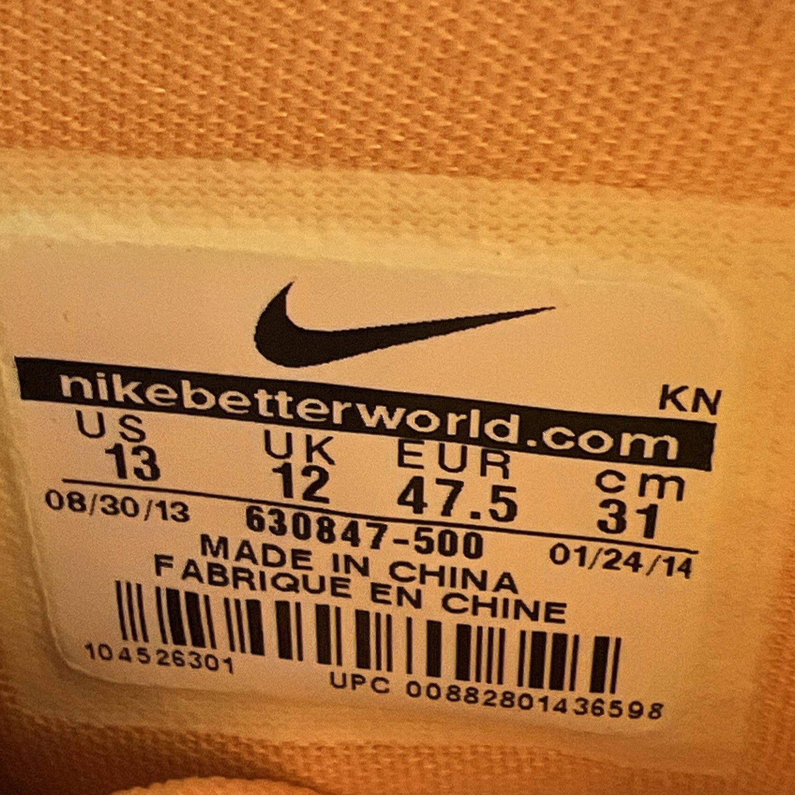 Size 13 - Nike Kobe 9 Elite Team Showtime (630847-500)