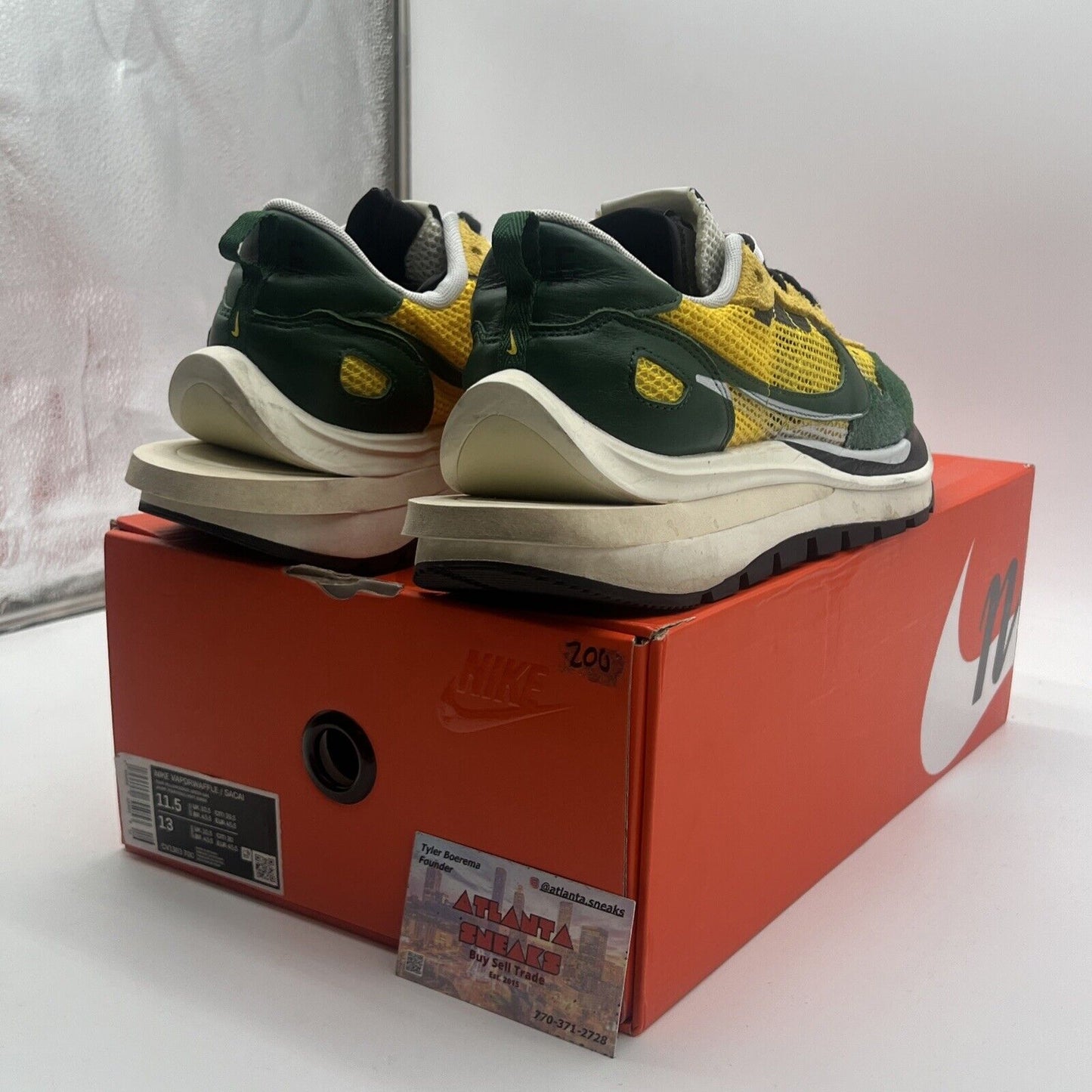 Size 11.5 - Nike sacai x VaporWaffle Tour Yellow (CV1363-700)