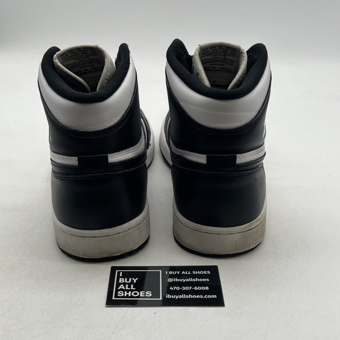 Size 12 - Air Jordan 1 Retro OG 2014 High Black White (555088-010)