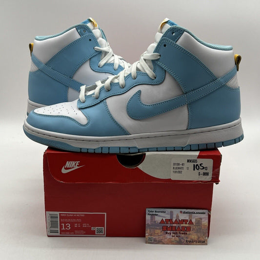 Size 13 - Nike Dunk High Blue Chill White Leather (DD1399-401)