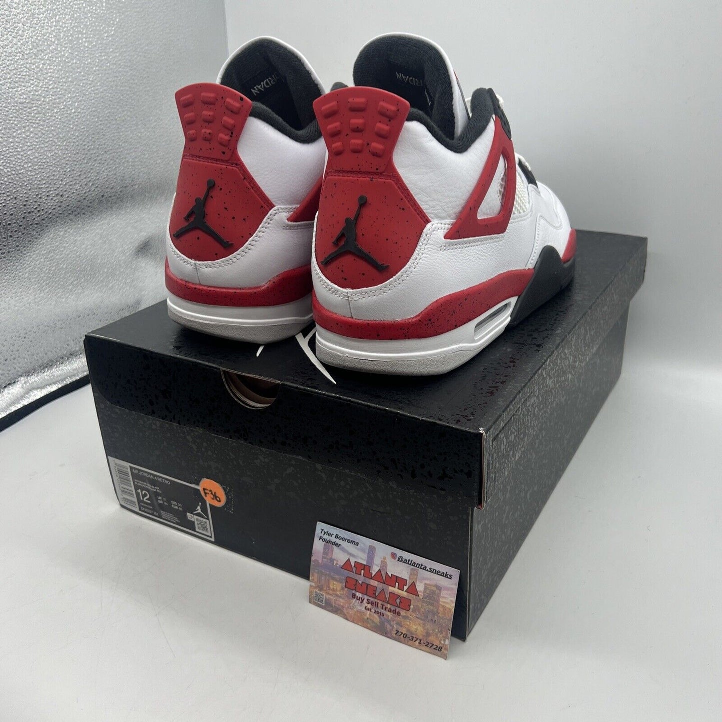Size 12 - Jordan 4 Retro Mid Red Cement Brand New Og All