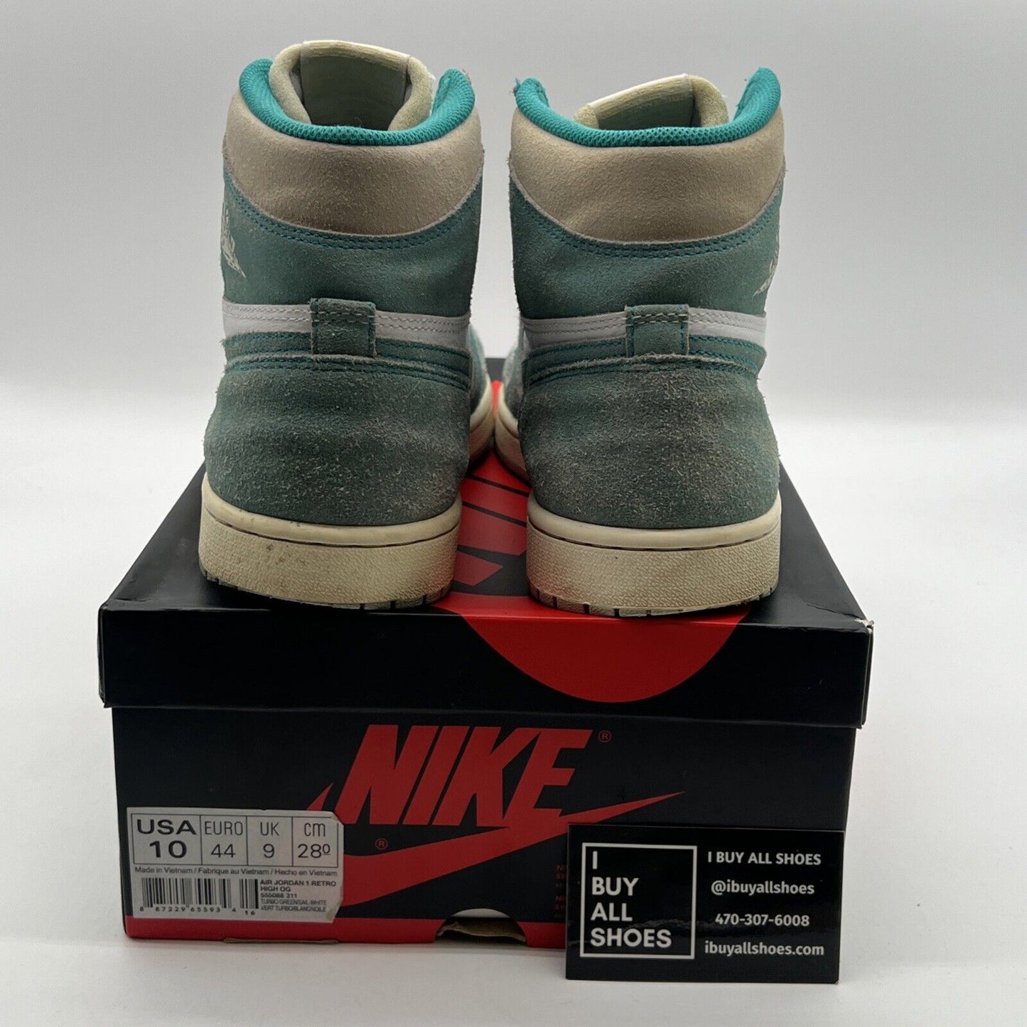 Size 10 - Air Jordan 1 Retro OG High Turbo Green (555088-311)