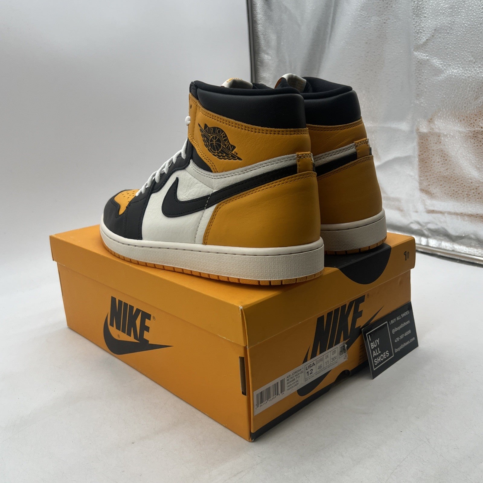 Size 12 - Air Jordan 1 Retro OG High Yellow Toe (555088-711)
