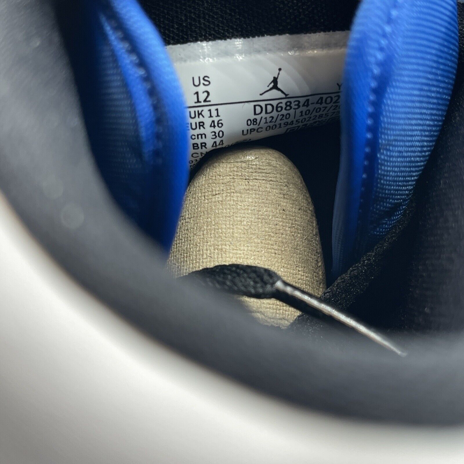 Size 12 - Air Jordan 1 SE Mid Signal Blue White Black Leather (DD6834-402)