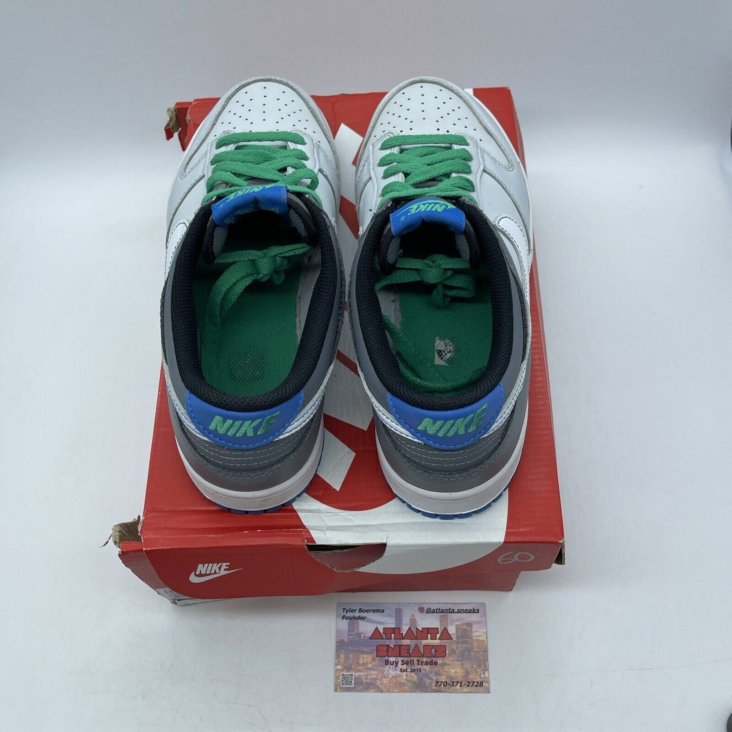 Size7Y - Nike Dunk GS Low Pure Platinum Photo Blue 2023 Grey White (DH9765-004)