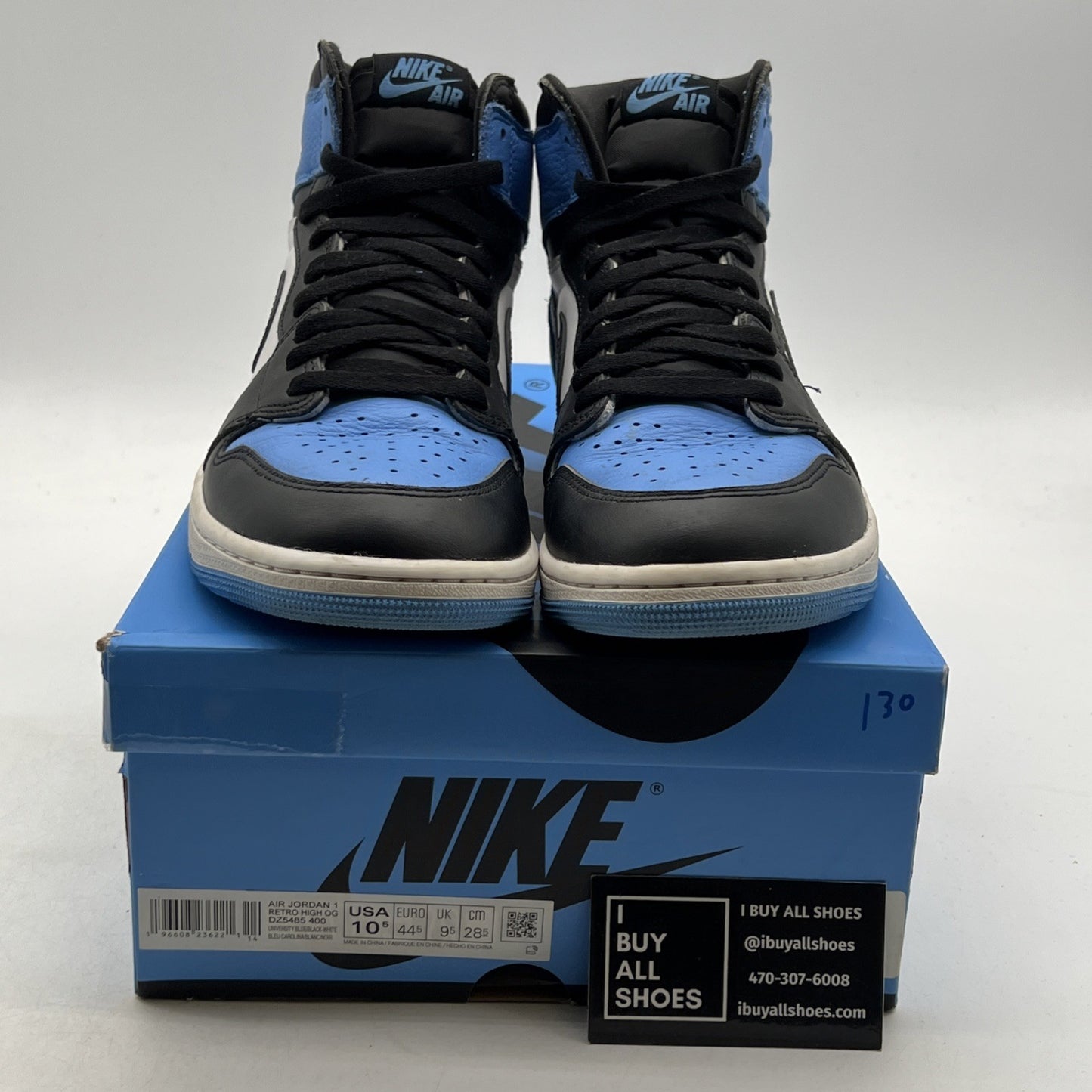 Size 10.5 - Air Jordan 1 Retro OG High UNC Toe (DZ5485-400)