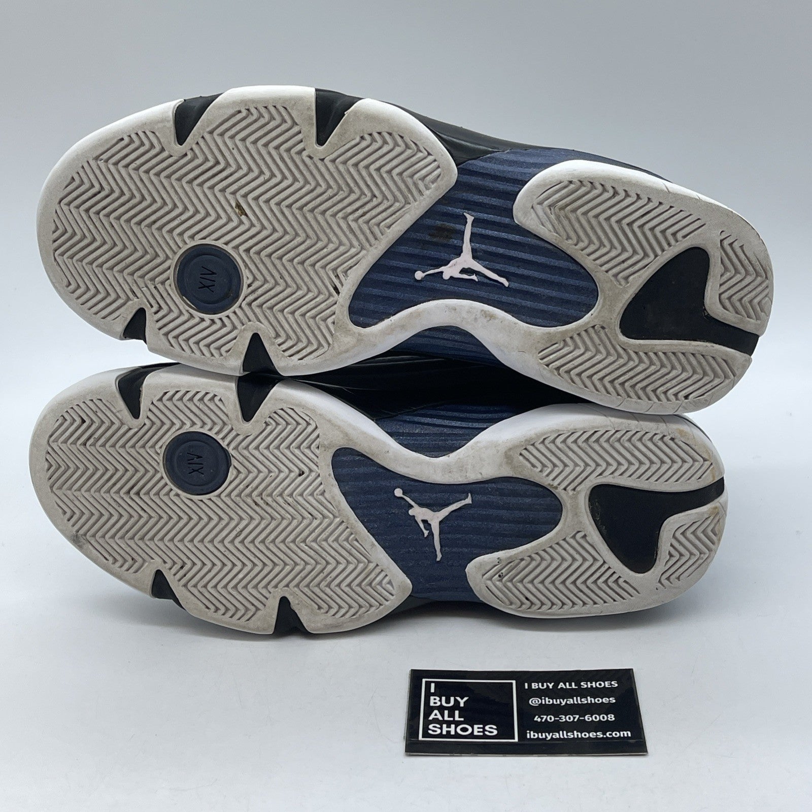 Size 9 - Air Jordan 14 Retro Graphite Navy Grey Black Suede (311832-011)