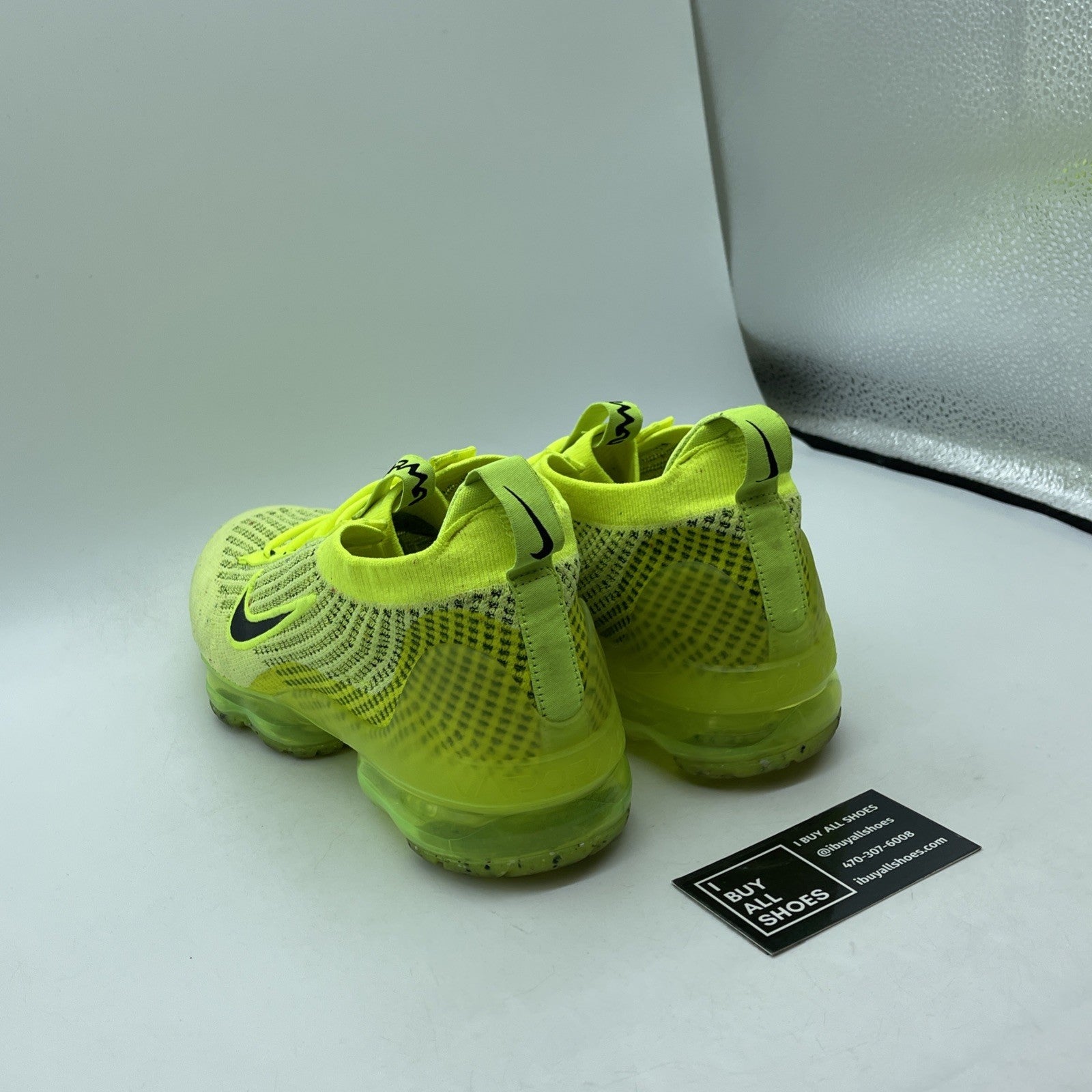 Size 10 - Nike Air VaporMax 2021 Flyknit Next Nature Volt Black (FD0761-700)