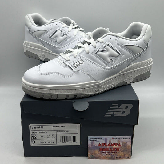 Size 12 - New Balance 550 Gray/White 2022 Brand New Og All