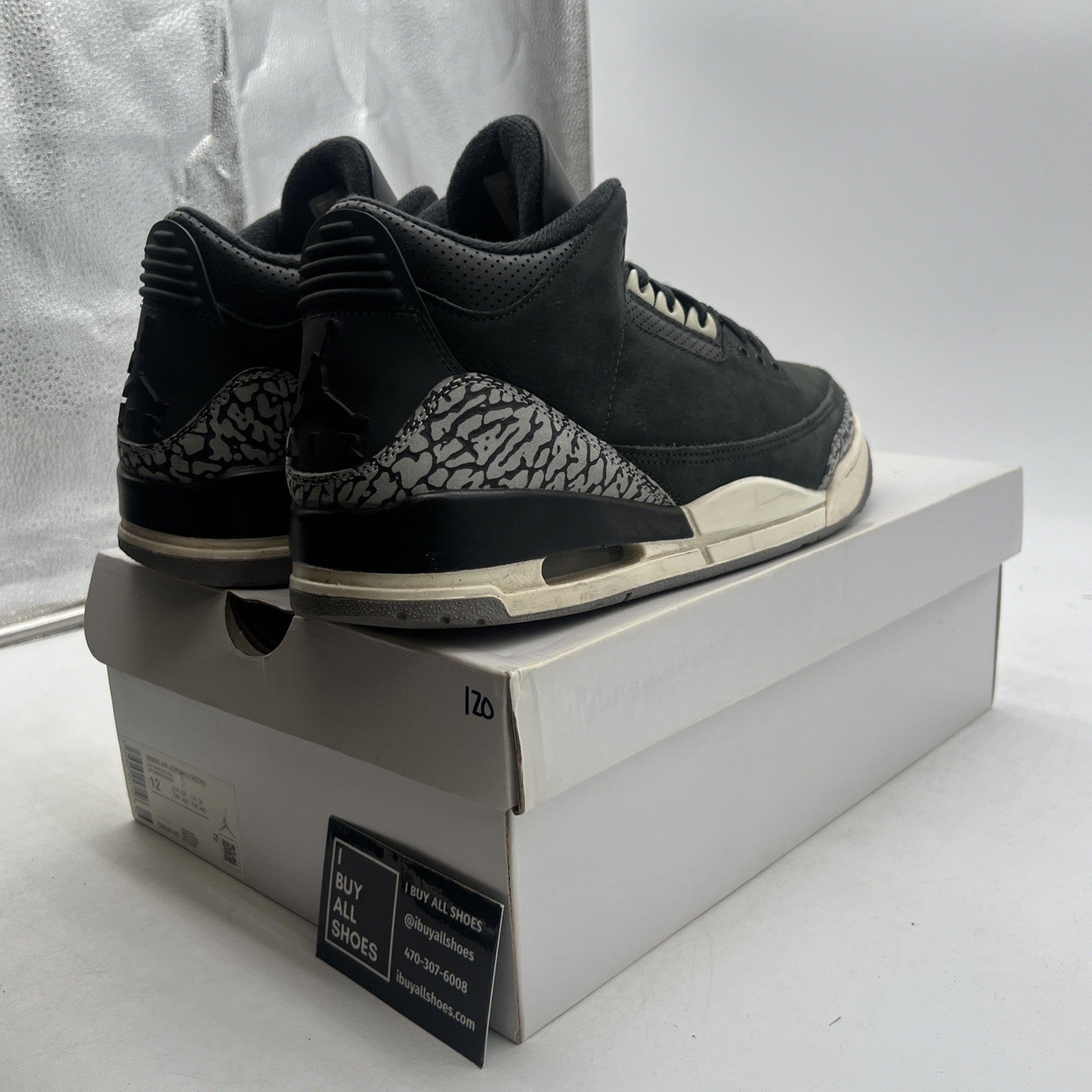 Size 12W - Air Jordan 3 Retro- Off Noir/Black-Sail (CK9246-001)