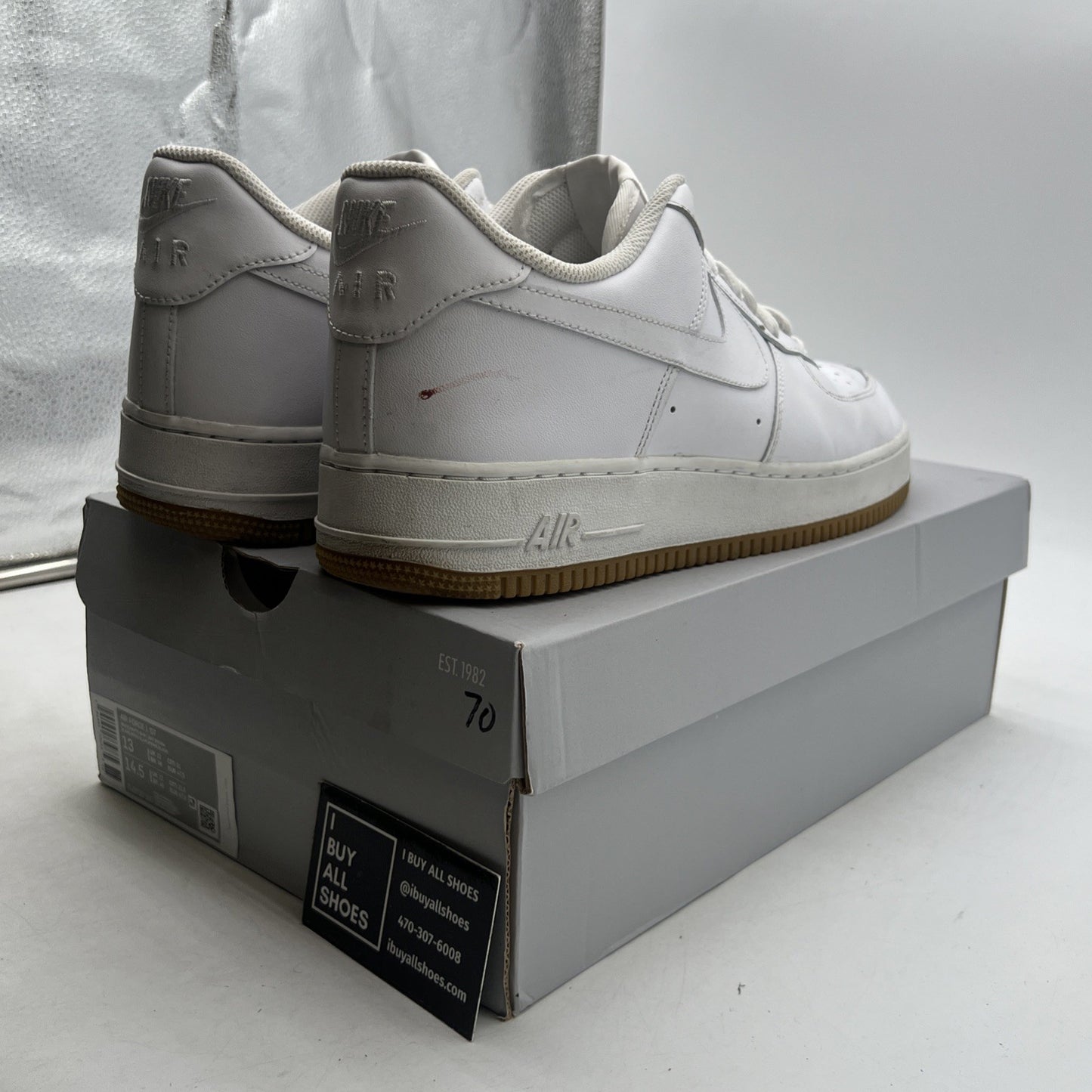Size 13 - Nike Air Force 1 Low White Gum (DJ2739-100)
