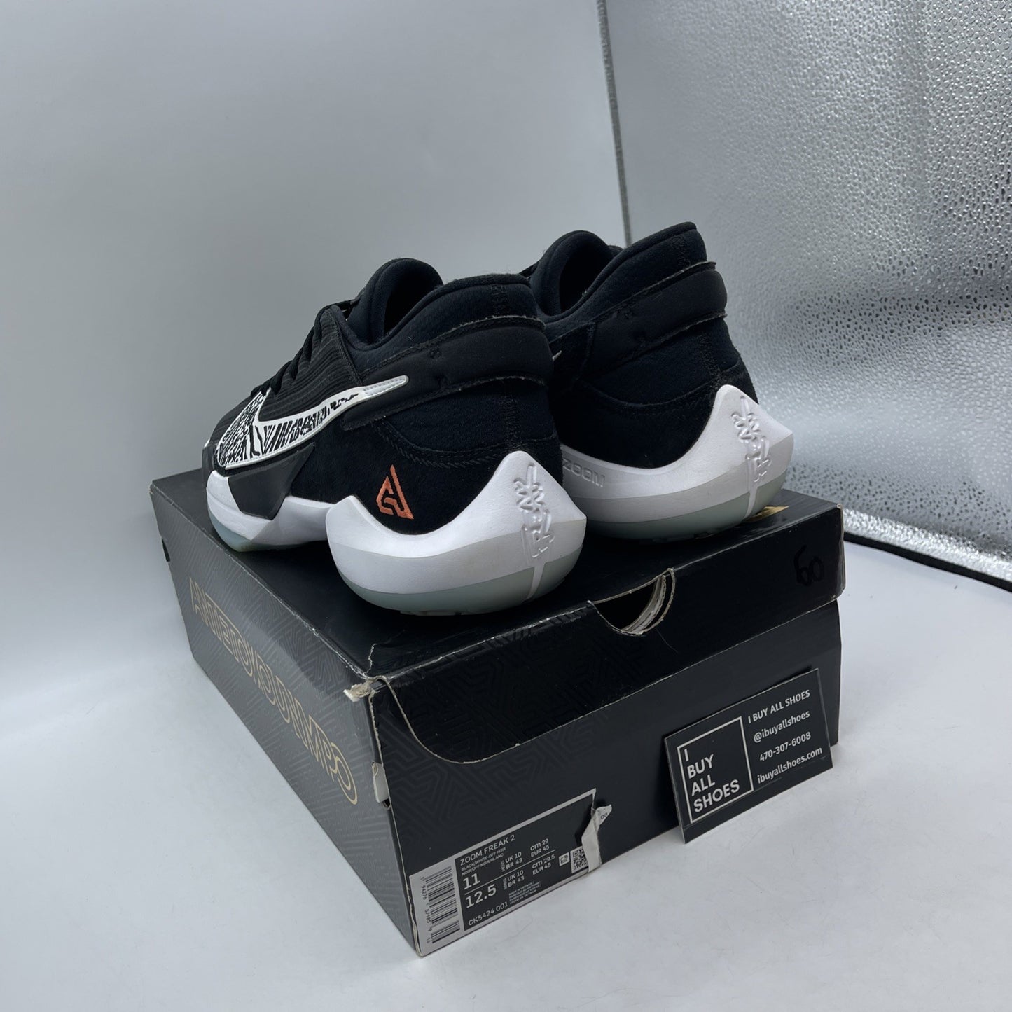 Size 11 - Nike Zoom Freak 2 Black White Suede Leather (CK5424-001)