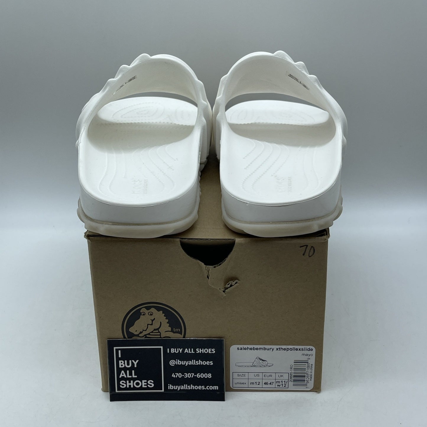 Size 12 - SALEHE BEMBURY X CROCS THE POLLEX SLIDE (MAYO) (208685-1RO)