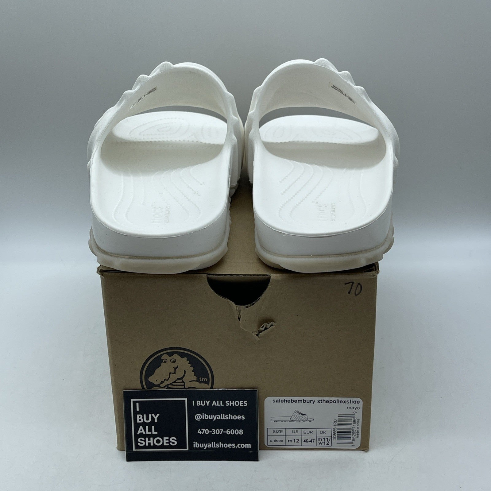 Size 12 - SALEHE BEMBURY X CROCS THE POLLEX SLIDE (MAYO) (208685-1RO)