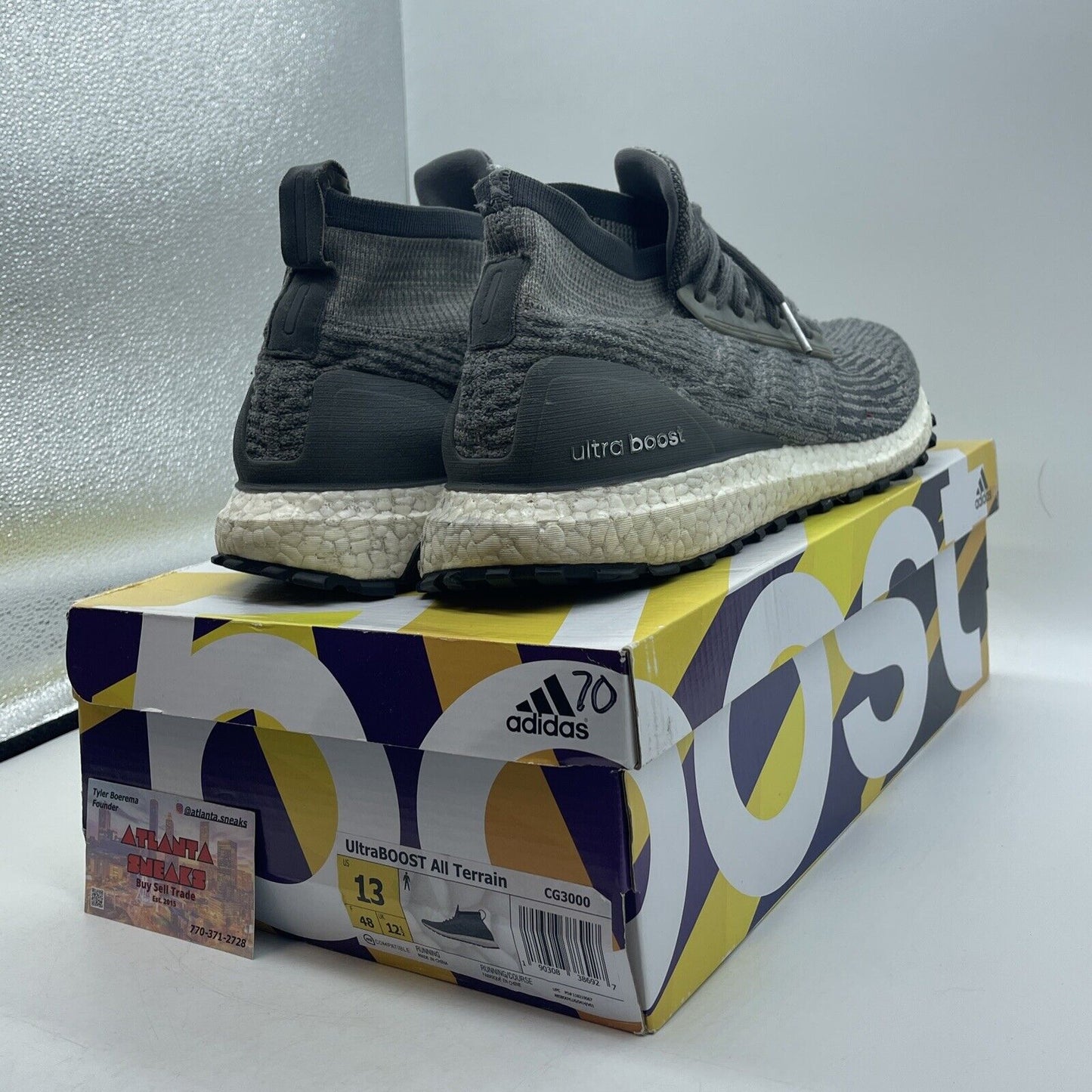 Size 13 - adidas UltraBoost ATR Mid Grey White (CG3000)