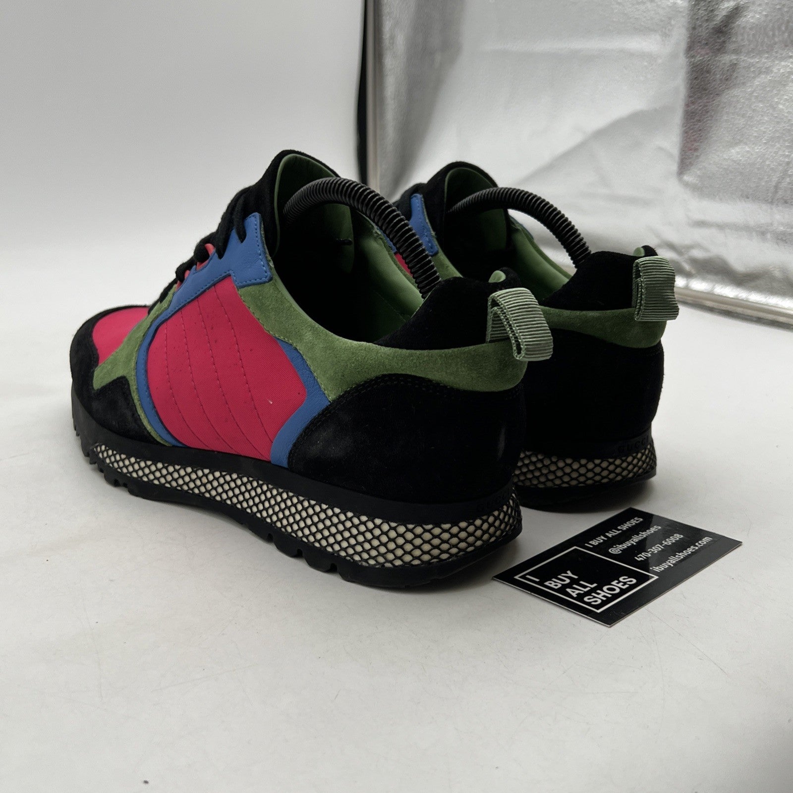 Size 8G - Gucci Multicolor Suede and Nylon Icaro Sneakers