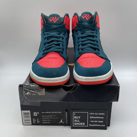 Size 8.5 - Air Jordan 1 Retro High Russell Westbrook Blue Suede (332550-312)