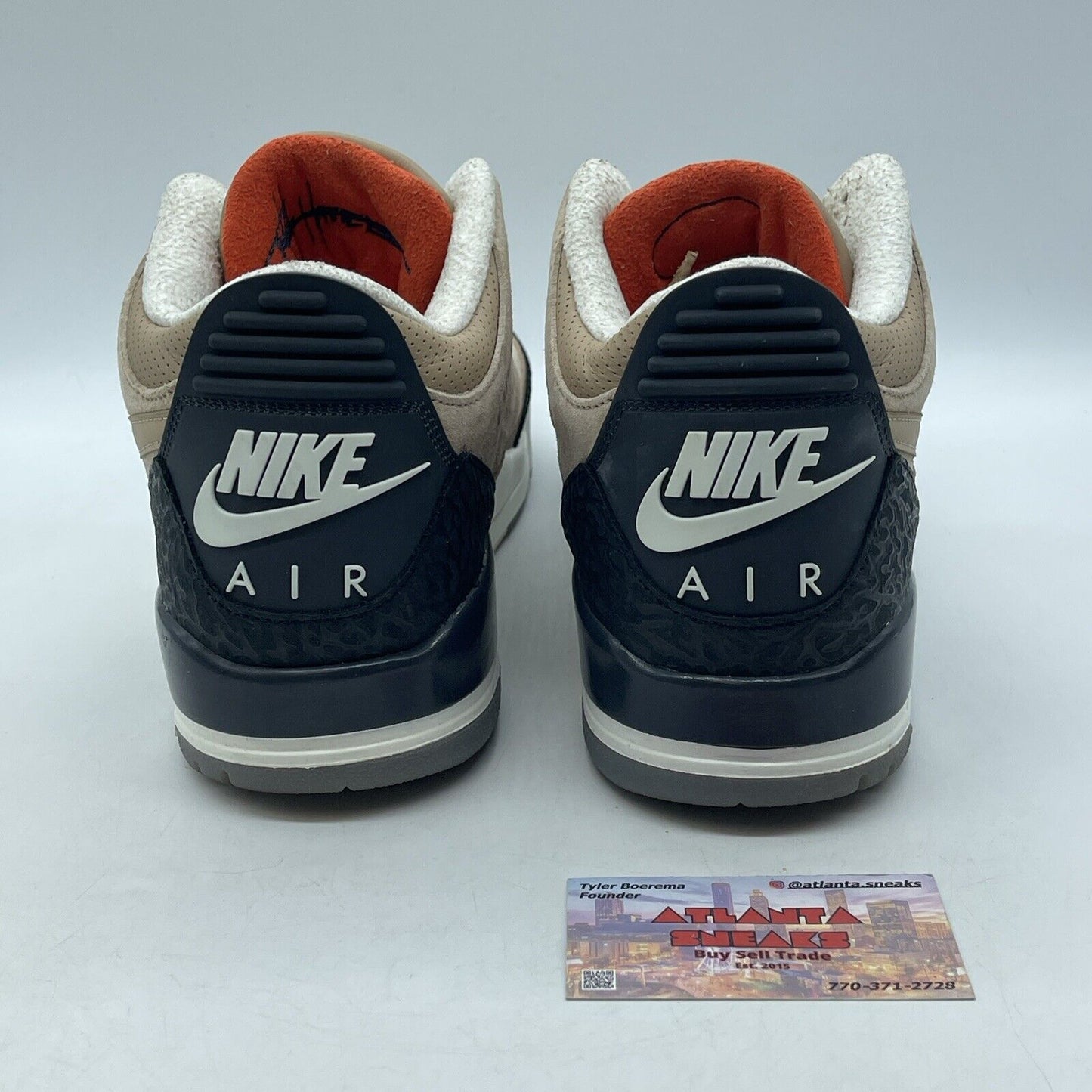 Size 12 - Air Jordan 3 Retro JTH NRG Bio Beige Black White Orange (AV6683-200)