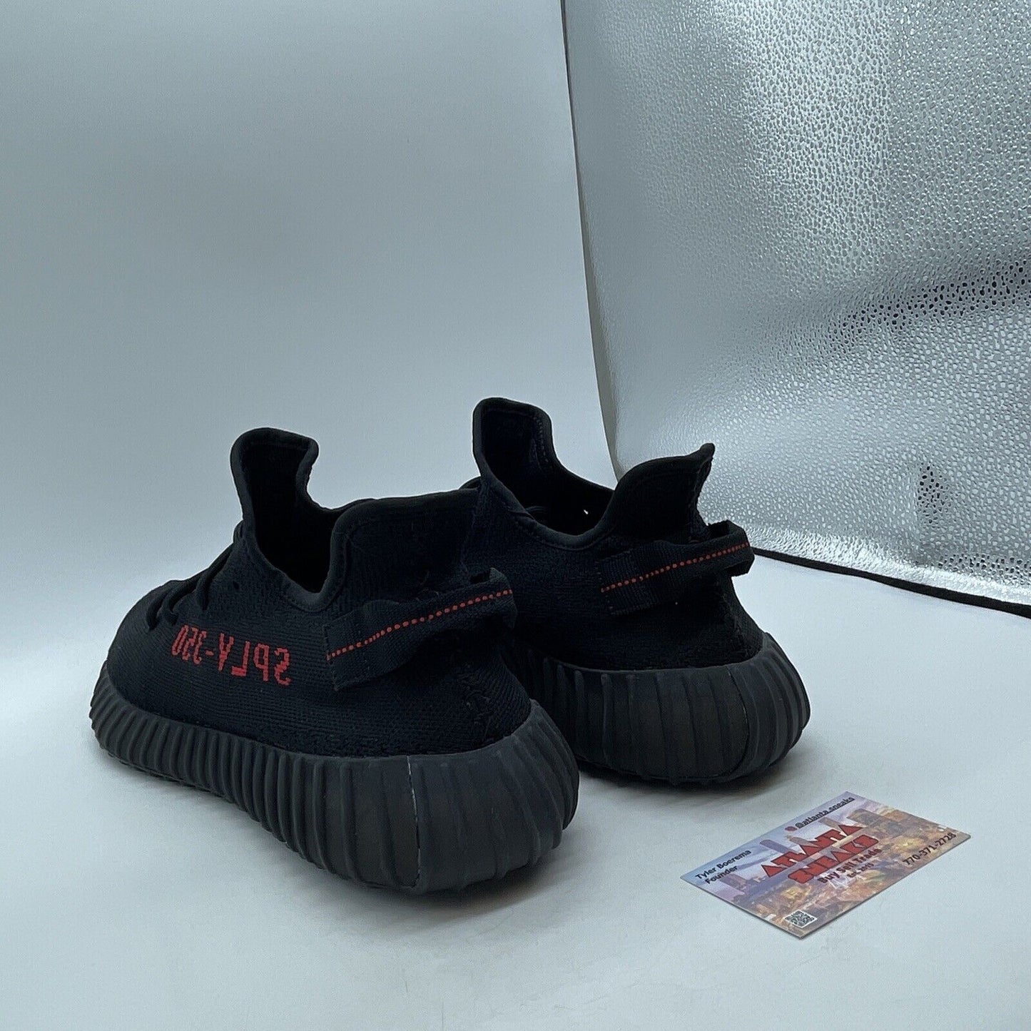 Size 12.5 - adidas Yeezy Boost 350 V2 Low Bred Black Red (CP9652)