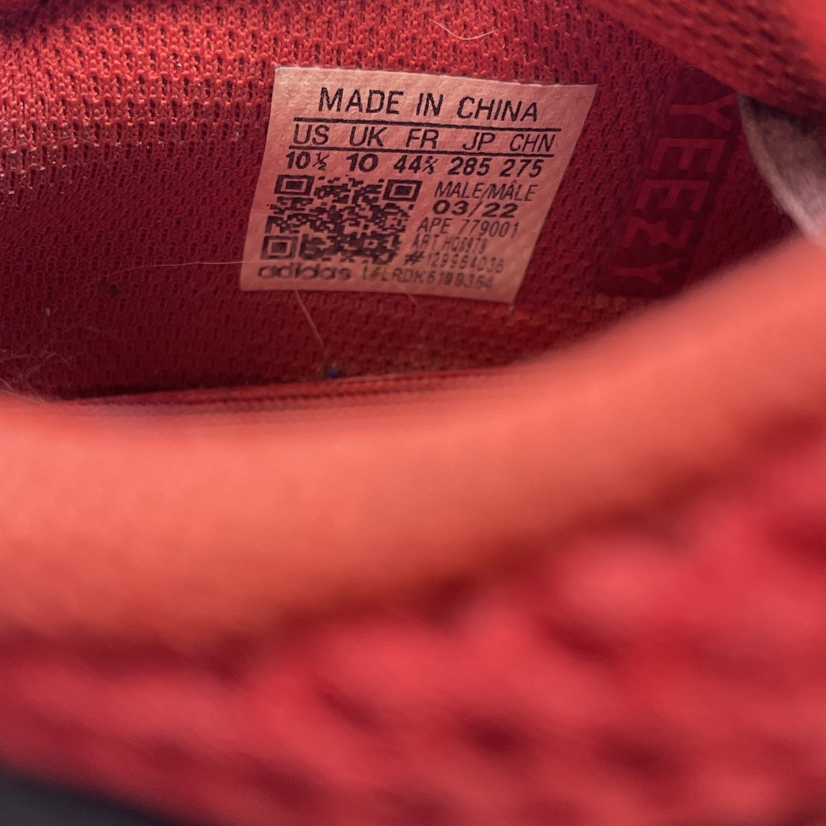Size 10.5 - Adidas Yeezy Boost 700 Hi-Res Red (HQ6979)
