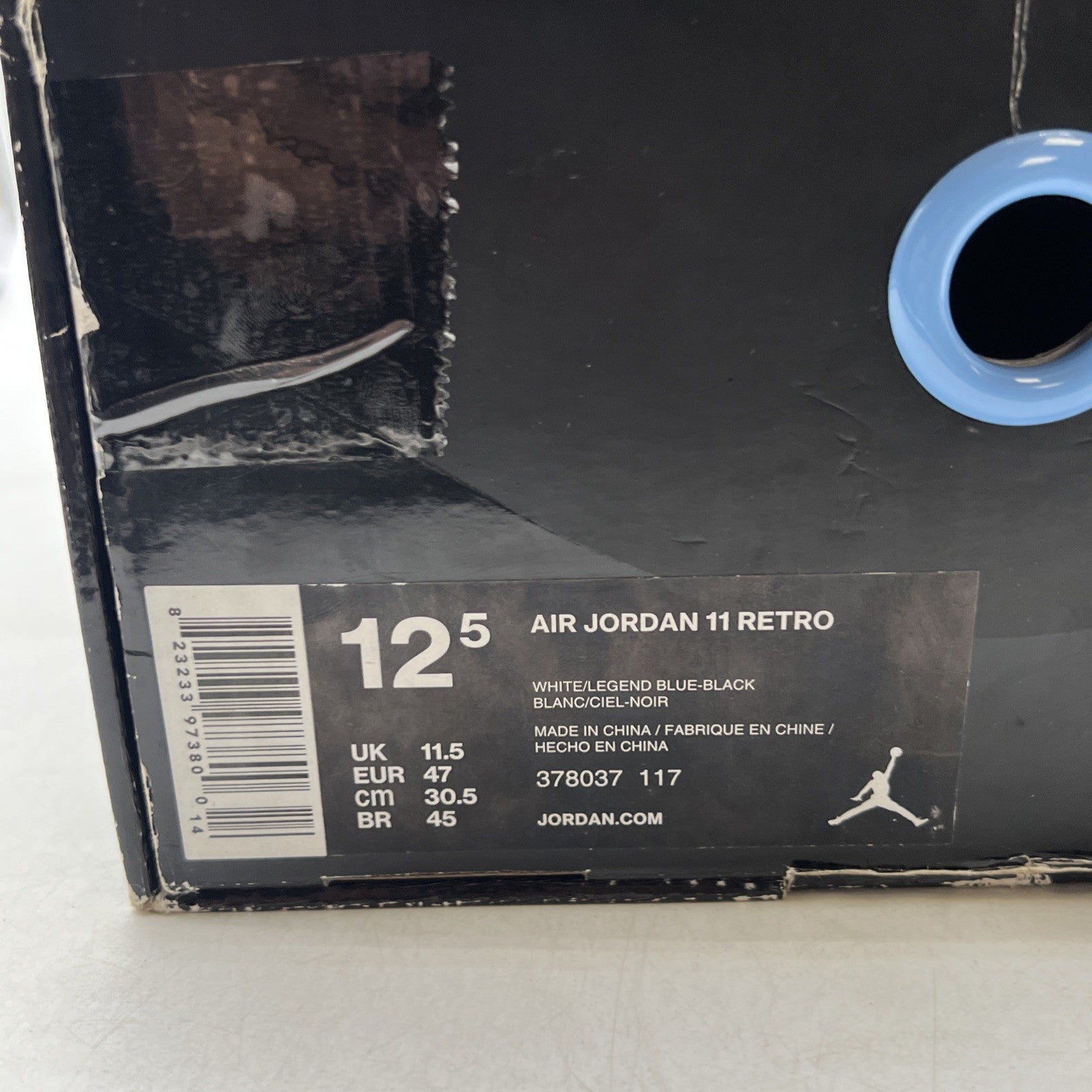Size 12.5 - Air Jordan 11 Retro High Legend Blue (378037-117)