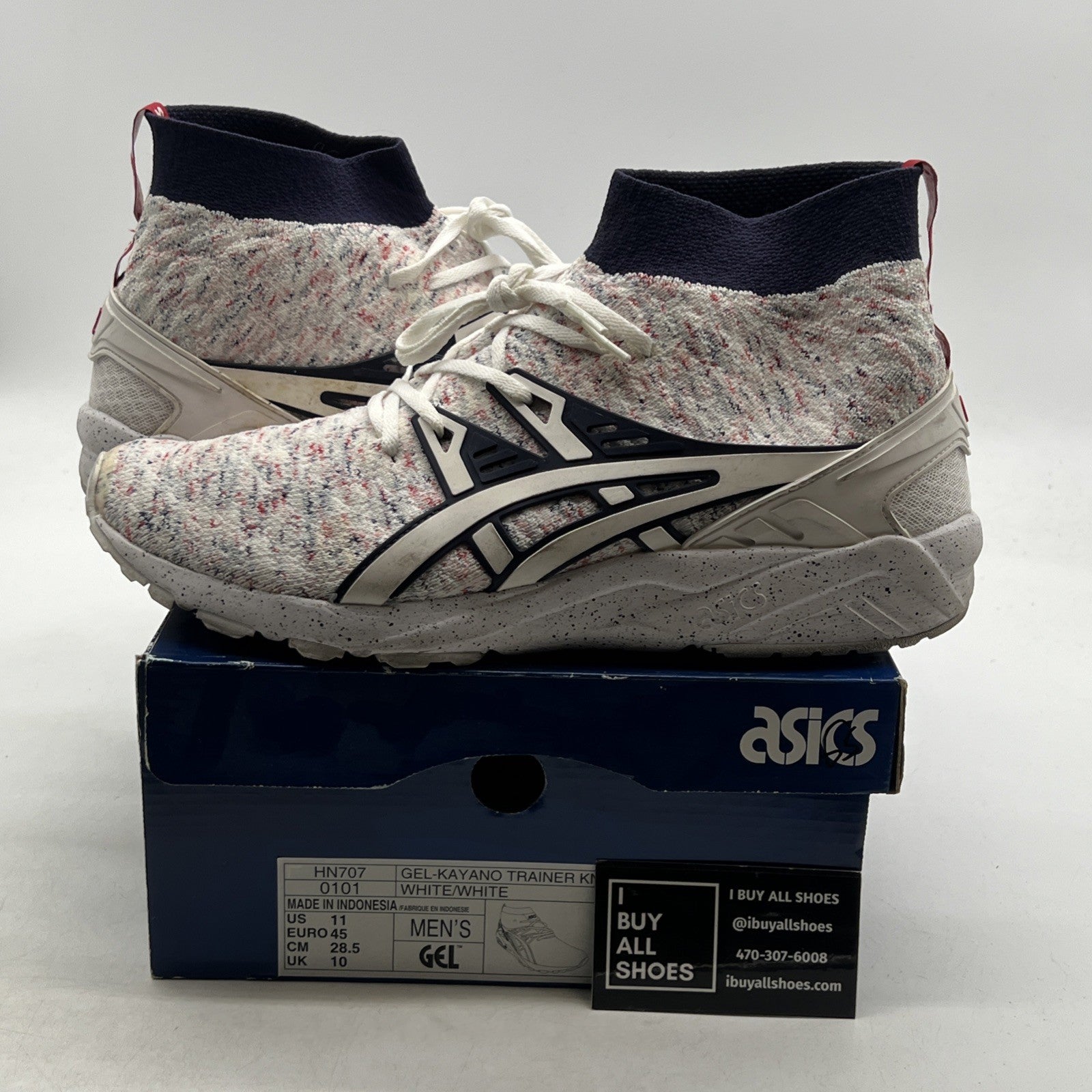 Size 11 - Asics Gel Kayano Trainer Knit MT White (HN707-0101)