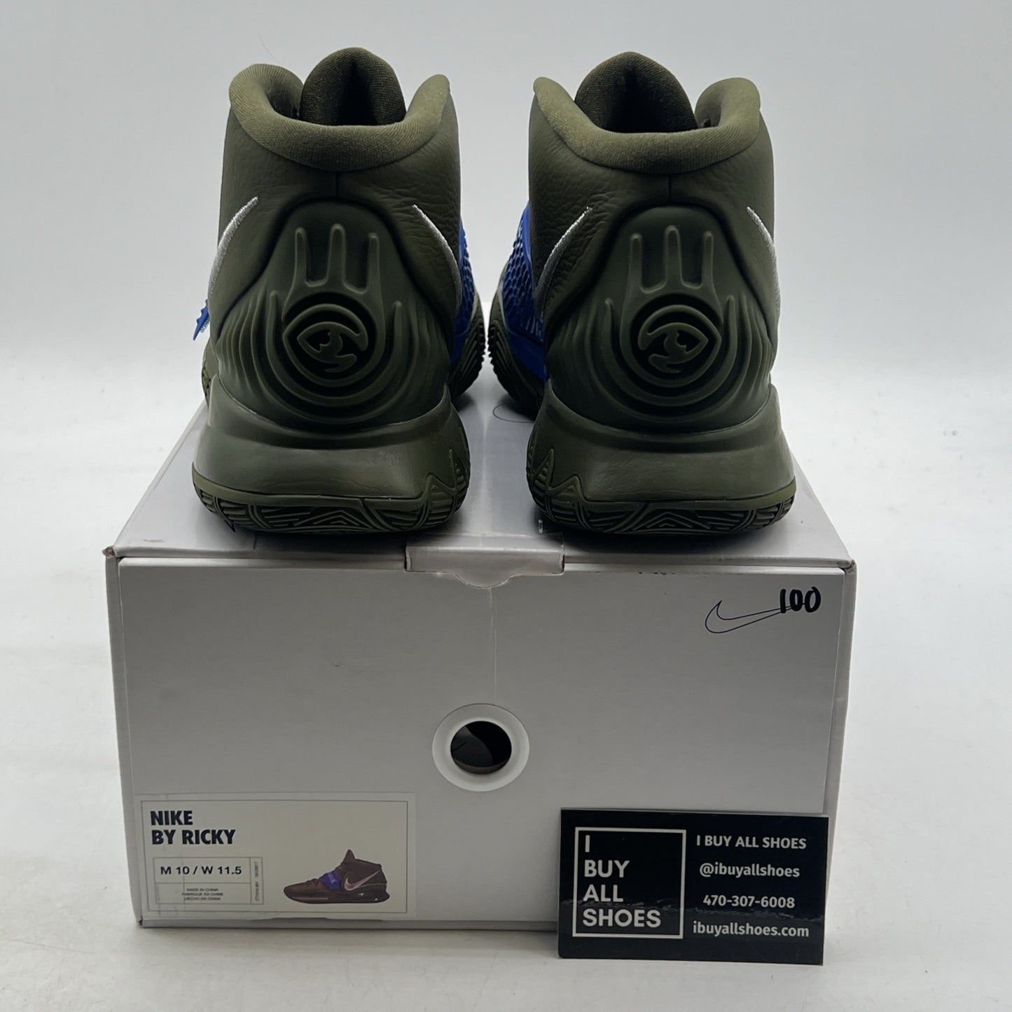 Size 10 -Nike iD By You Kyrie 6 Air Kyreezy Green White Blue (CT1019-991)