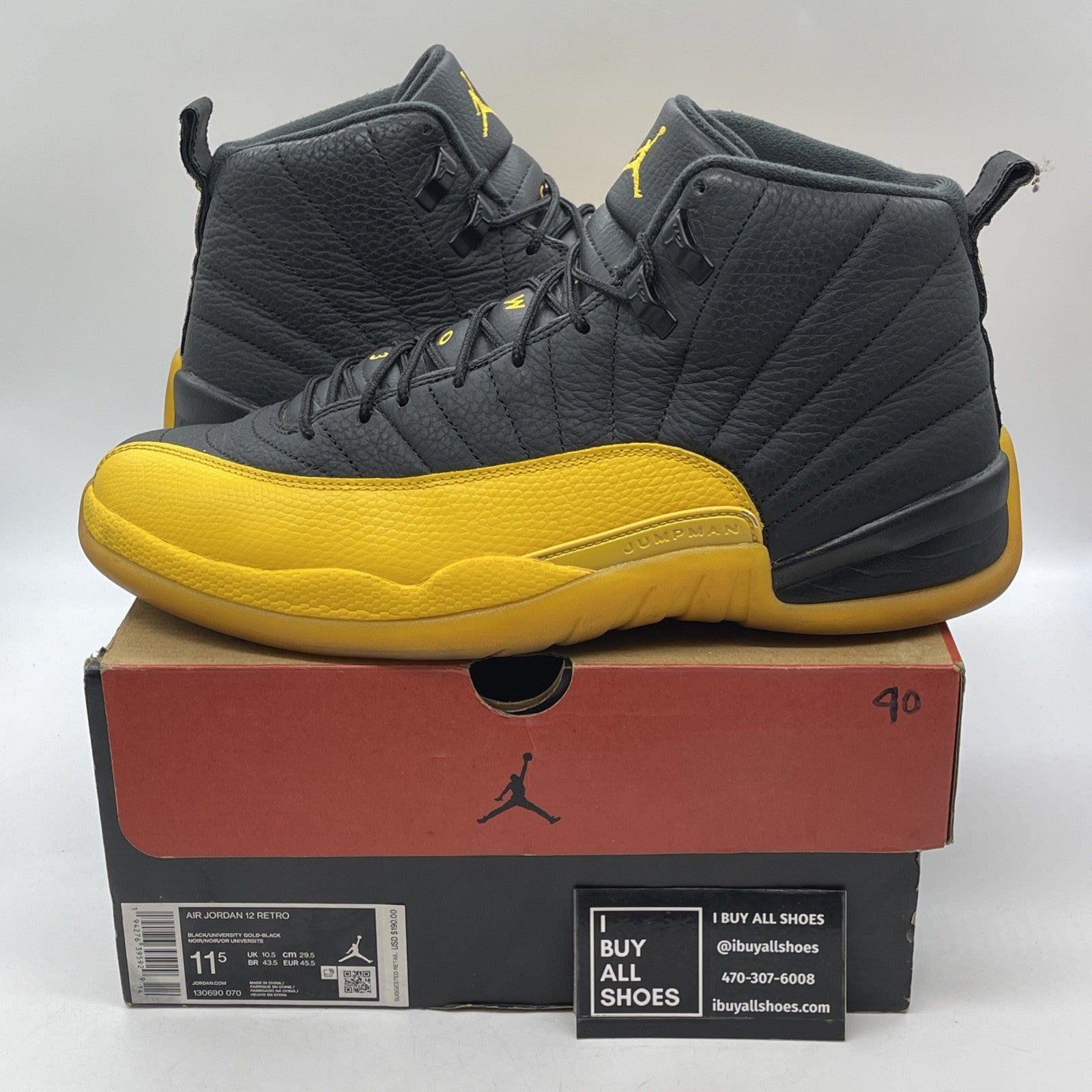 Size 11.5 - Air Jordan 12 Retro University Gold 2020 (130690-070)