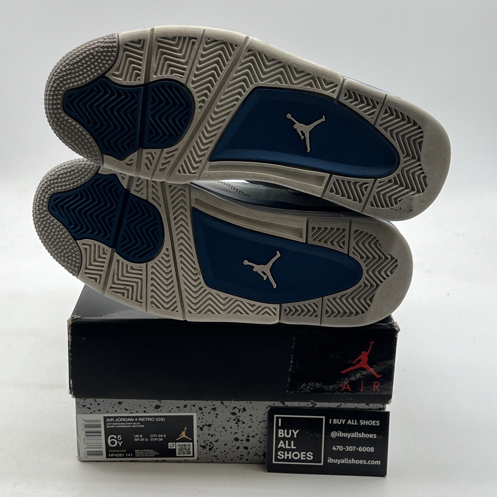 Size 6.5Y - Air Jordan 4 Retro 2024 Military Blue - (HF4281-141)