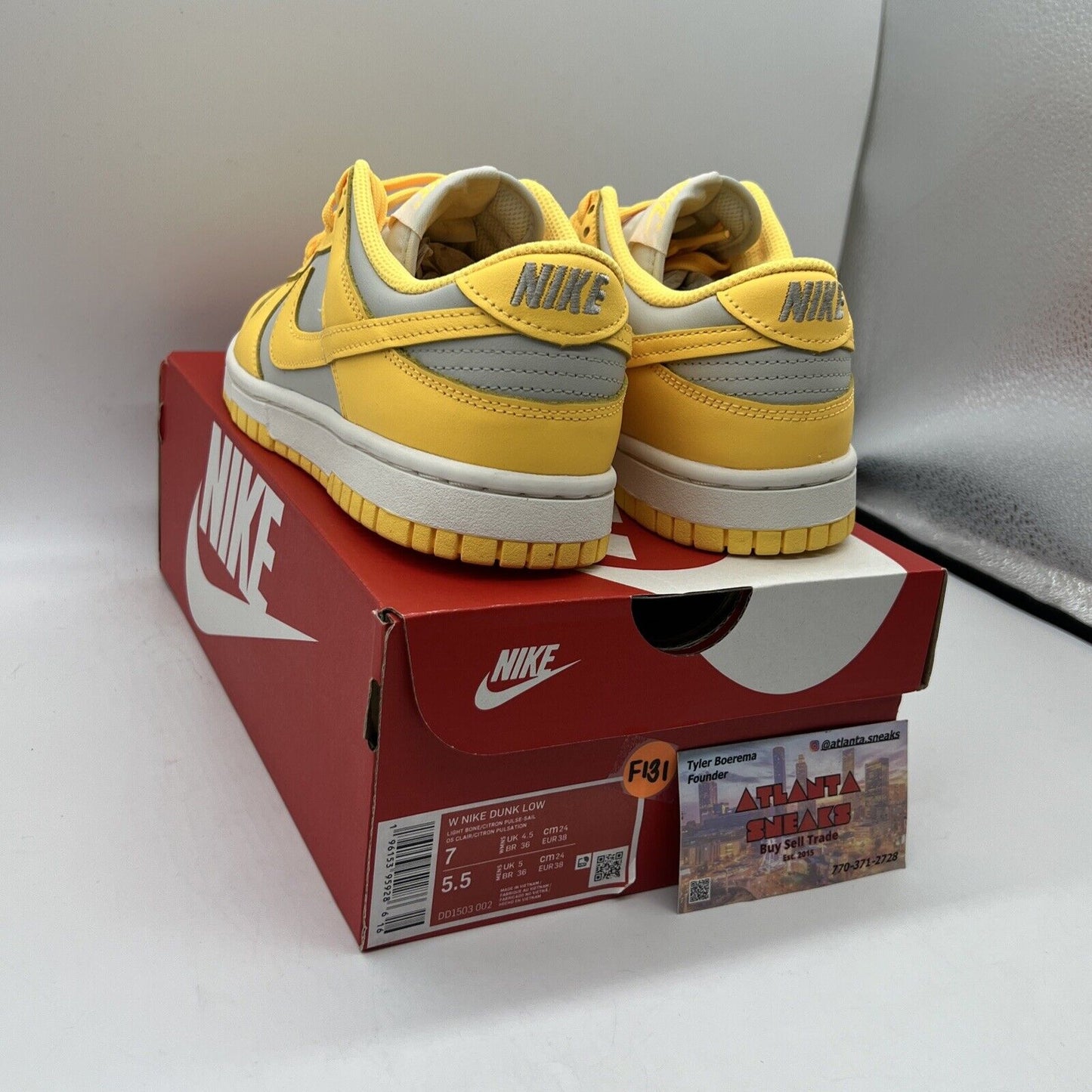 Size 7 - Nike Dunk Low Citron Pulse W Brand New Og All