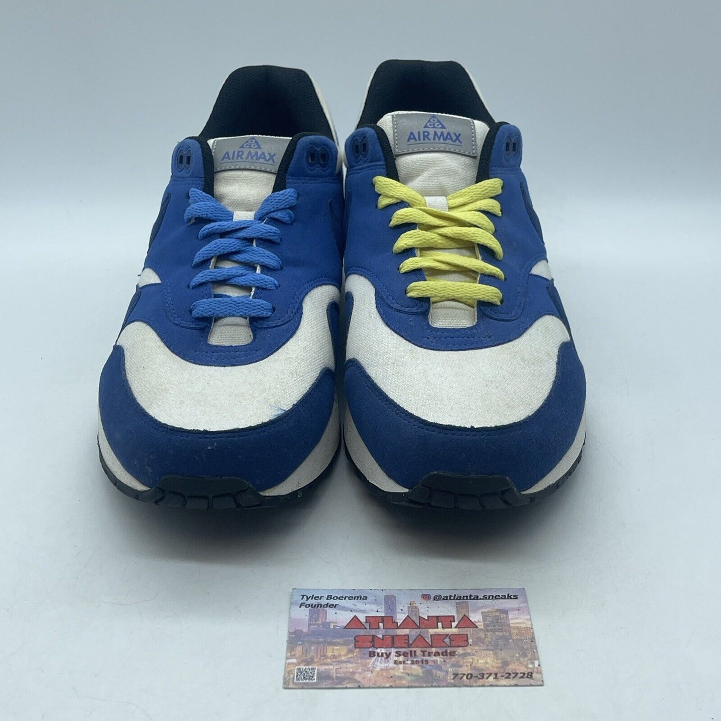 Size 12 - Nike Air Max 1 ACG Pack - Deep Royal Blue White Blue (308866-403)