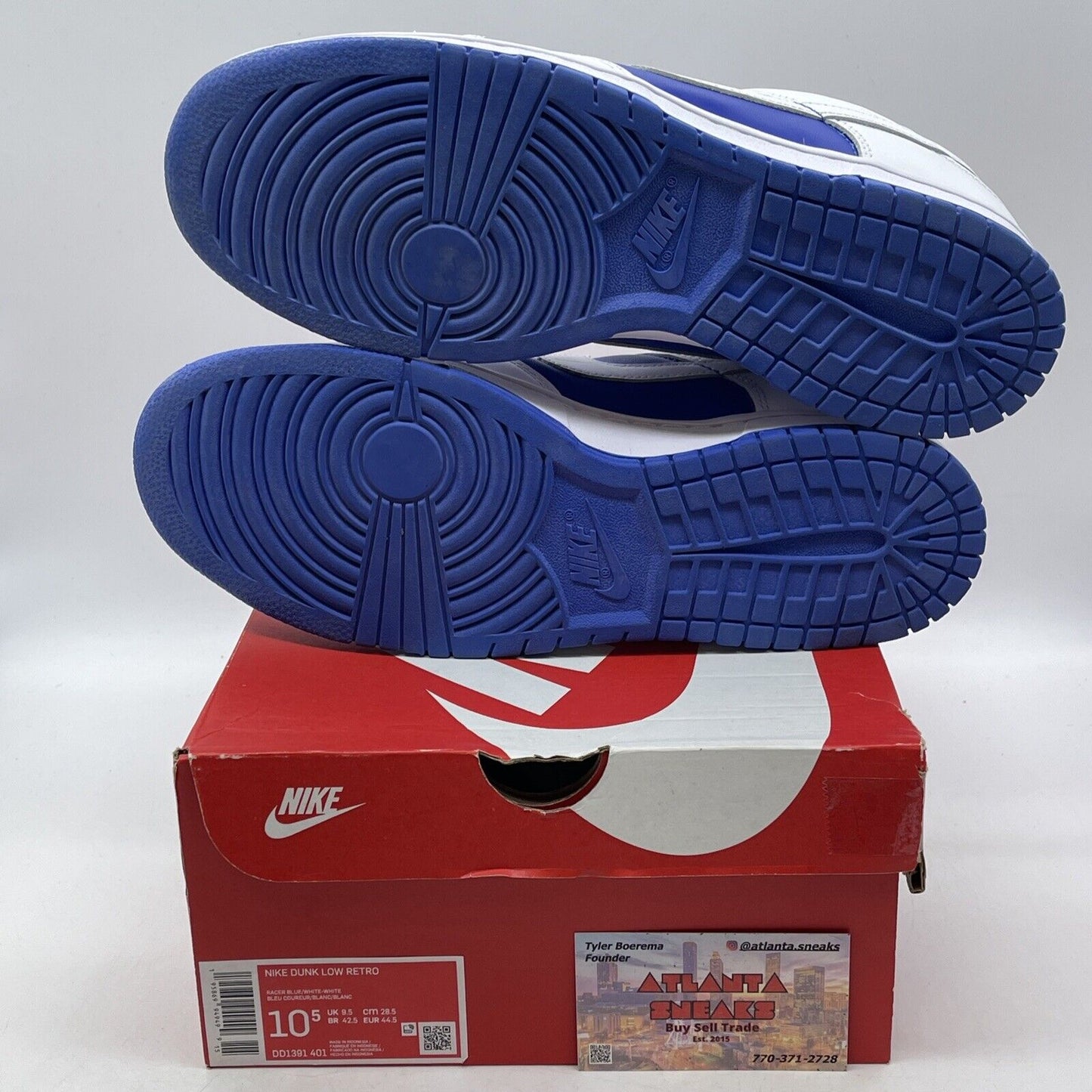 Size 10.5 - Nike Dunk Low Racer Blue White Leather (DD1391-401)