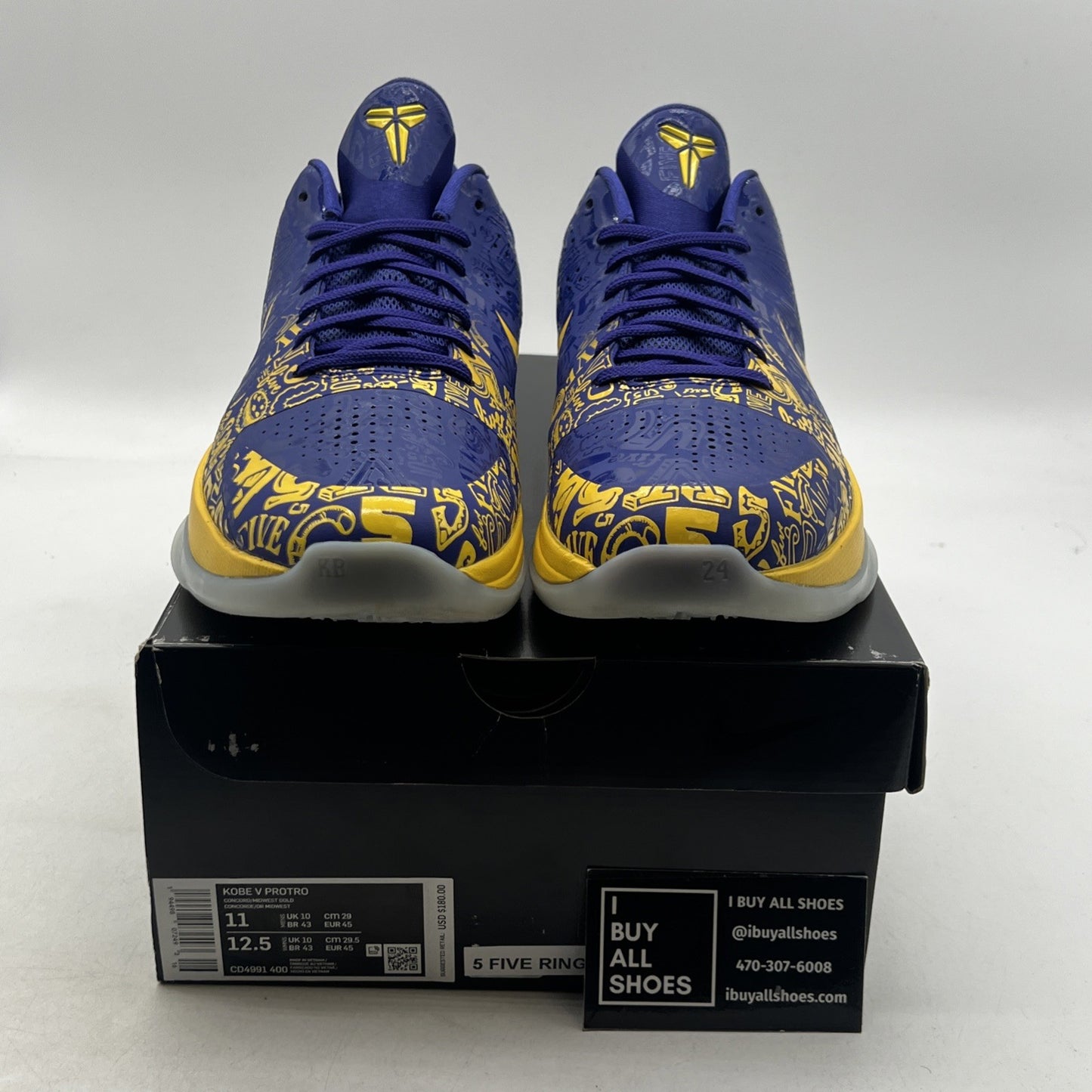 Size 11 - Nike Zoom Kobe 5 Protro 2020 5 Rings (CD4991-400)