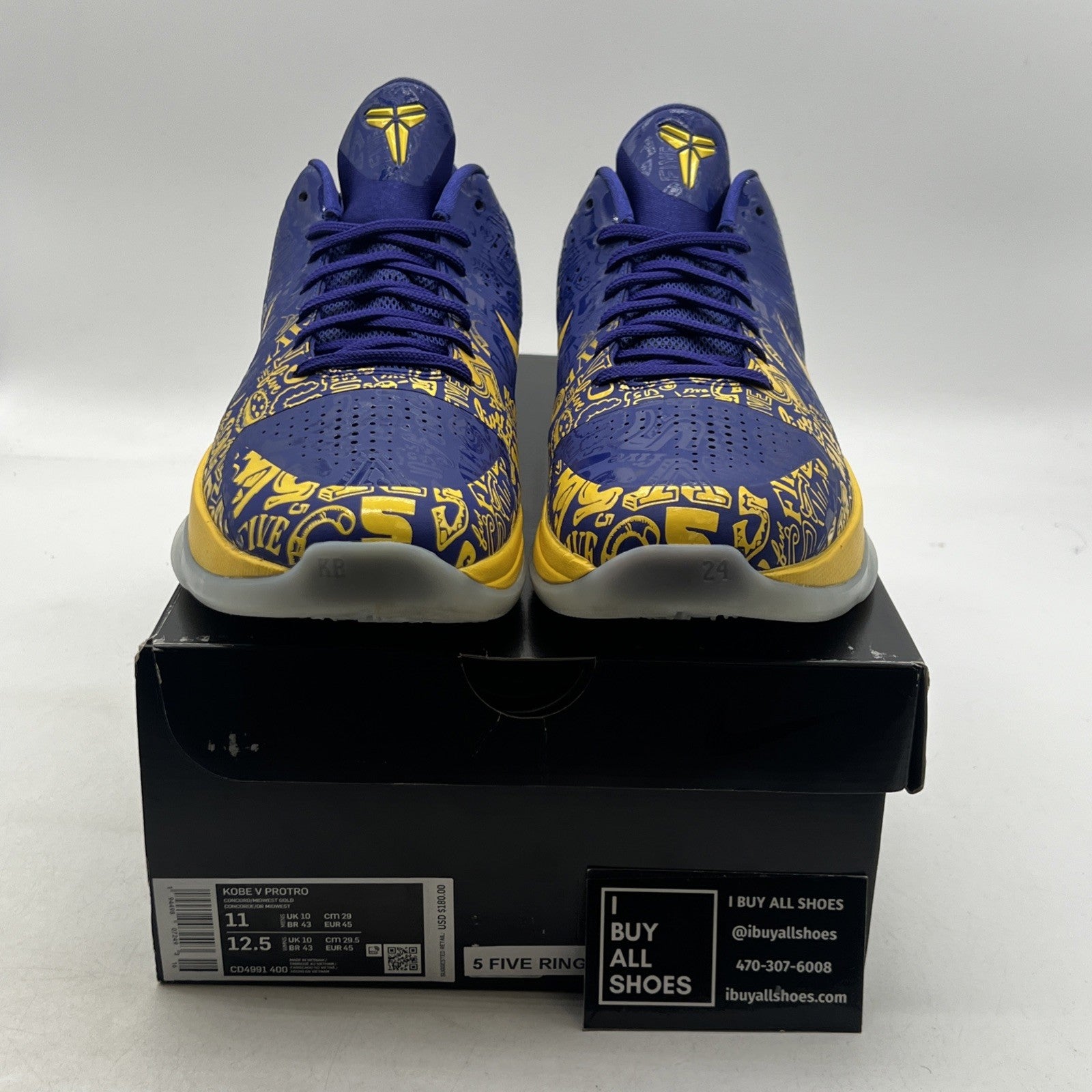 Size 11 - Nike Zoom Kobe 5 Protro 2020 5 Rings (CD4991-400)