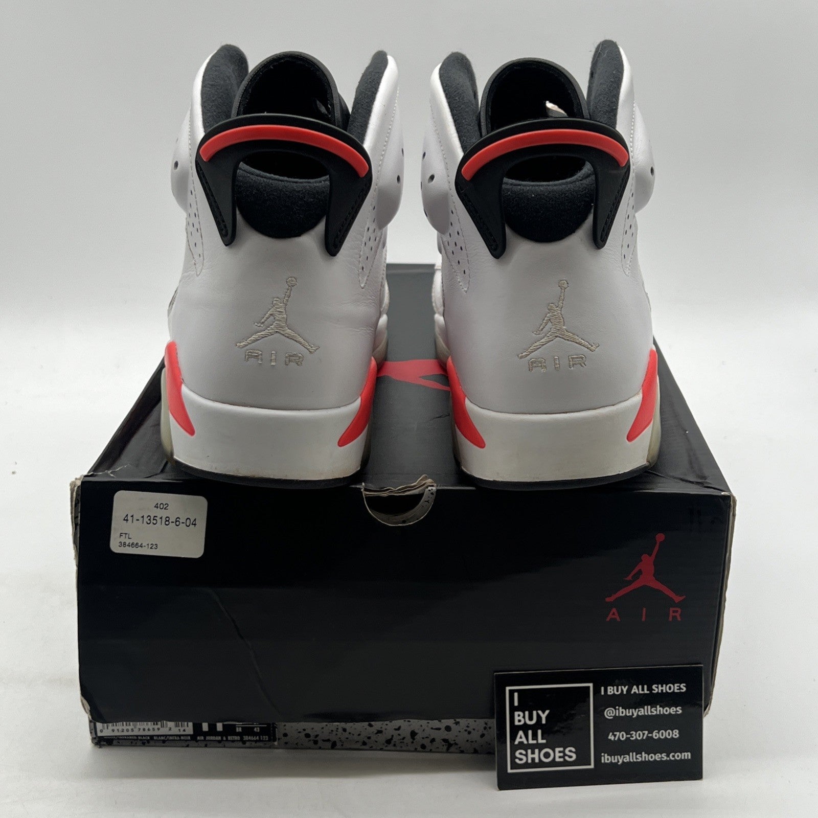 Size 11 - Air Jordan 6 Retro 2014 White Infrared (384664-123)
