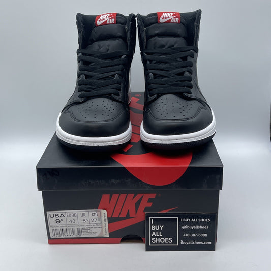 Size 9.5 - Air Jordan 1 Retro OG Prm High Yin Yang Black Leather (555088-011)