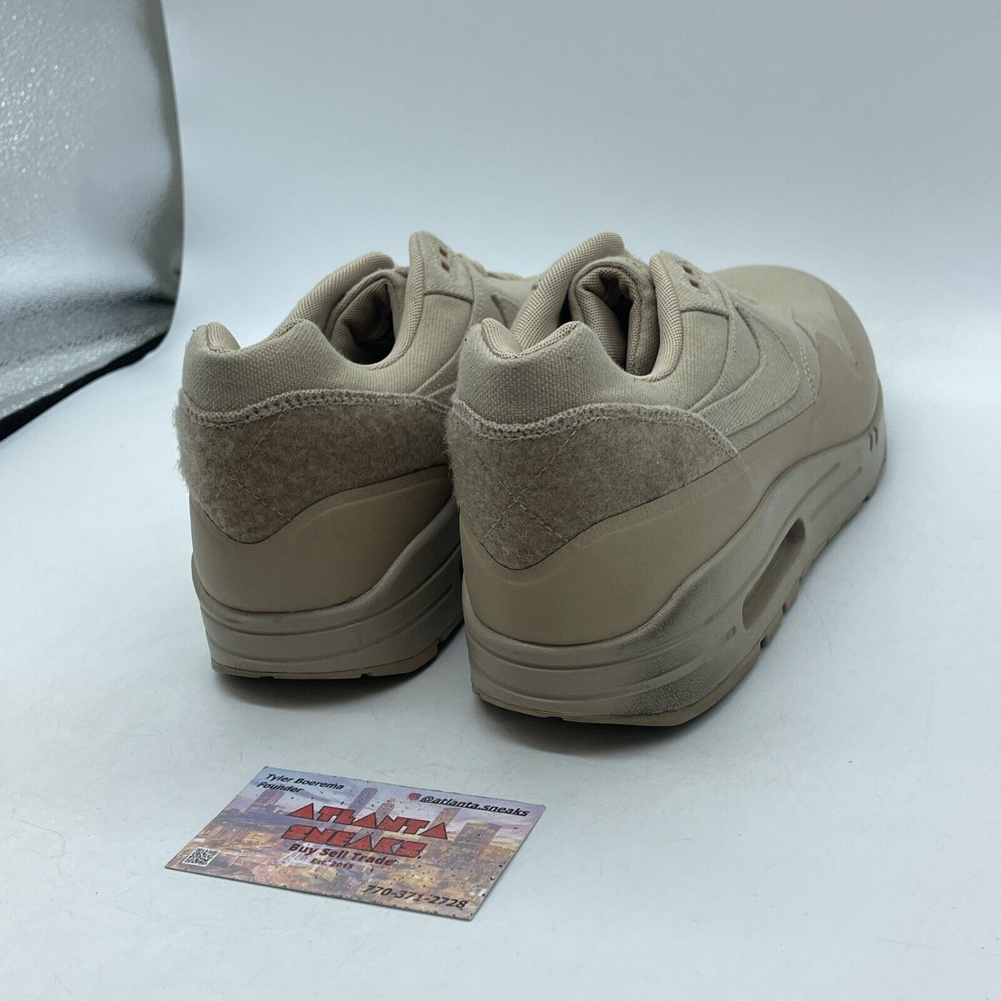 Size 12 - Nike Air Max 1 V SP Patch Sand Brown Suede Leather (704901-200)