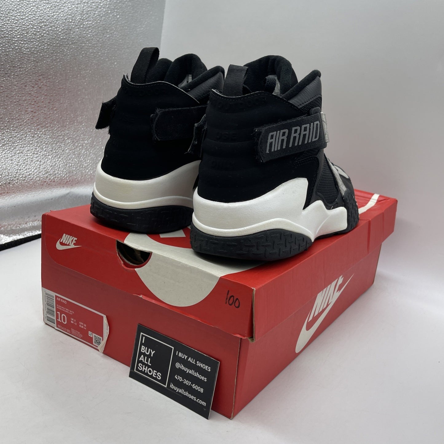 Size 10 - Nike Air Raid OG Black Grey (DC1412-001)