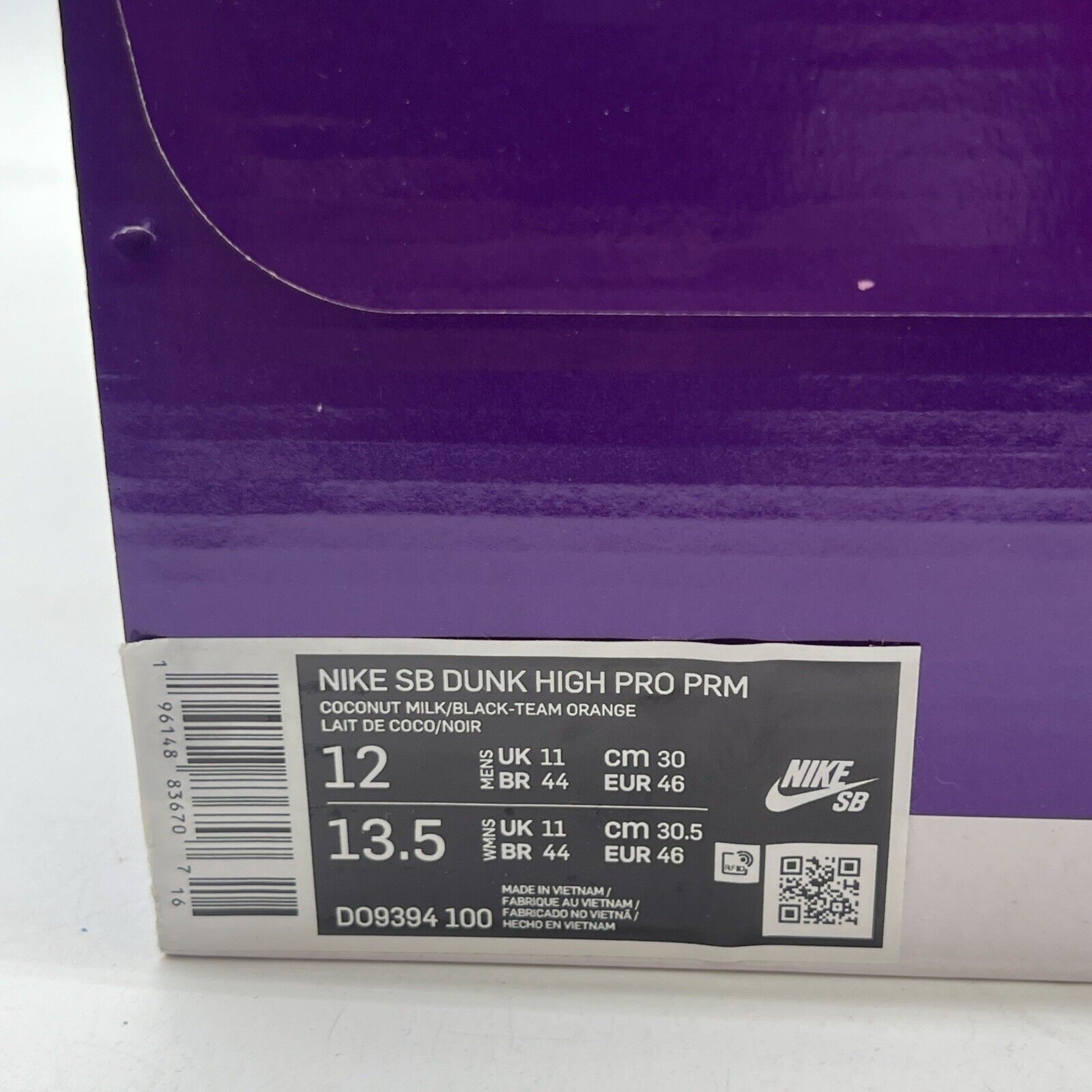 Size 12 - Nike Dunk SB High San Francisco Giants (DO9394-100)