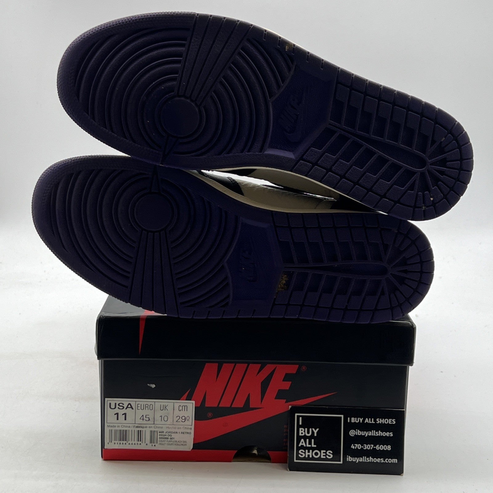 Size 11 - Air Jordan 1 Retro OG High Court Purple (555088-501)