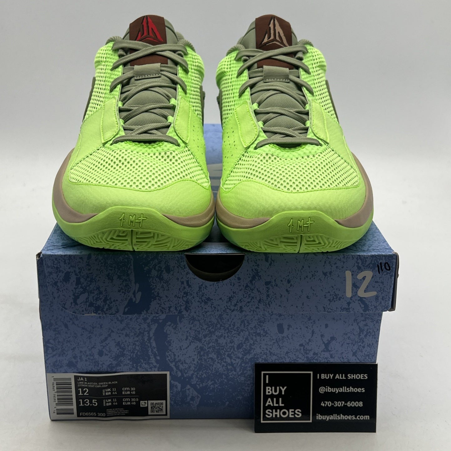 Size 12 - Nike Ja 1 NRG Halloween - Zombie (FD6565-300)