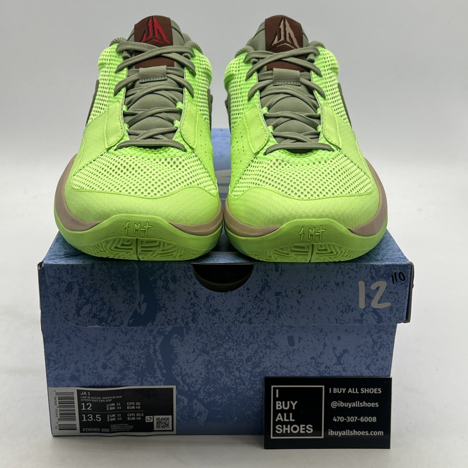 Size 12 - Nike Ja 1 NRG Halloween - Zombie (FD6565-300)
