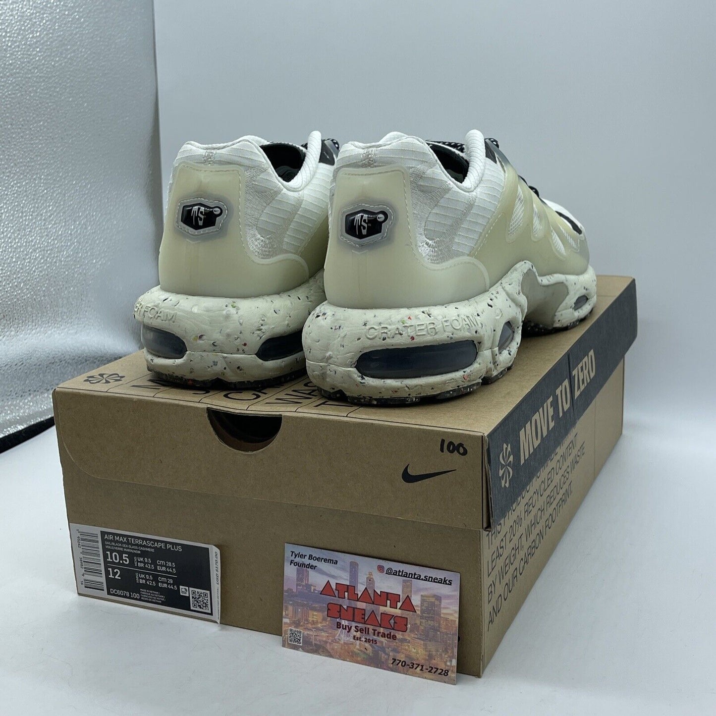 Size 10.5 - Nike Air Max Terrascape Plus Sail Sea Glass White Tan (DC6078-100)